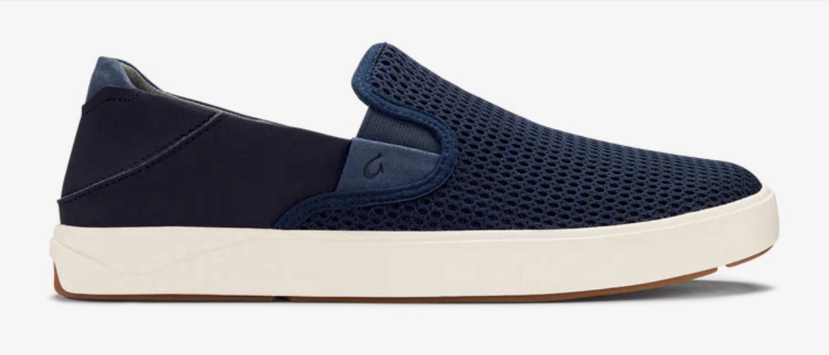 OLUKAI Lae’ahi Mens 9.5 Navy Blue Slip- On Casual Mesh Sneaker Shoe