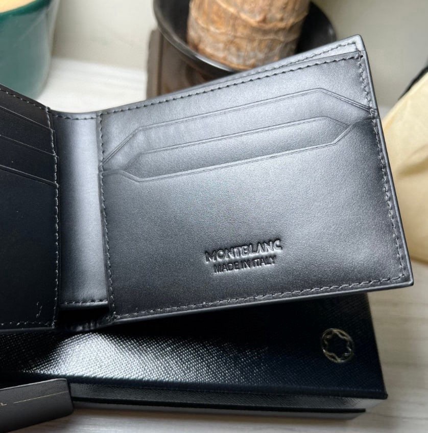 Montblanc Extreme 3.0 6CC Wallet Black Leather Bifold Men Full Box