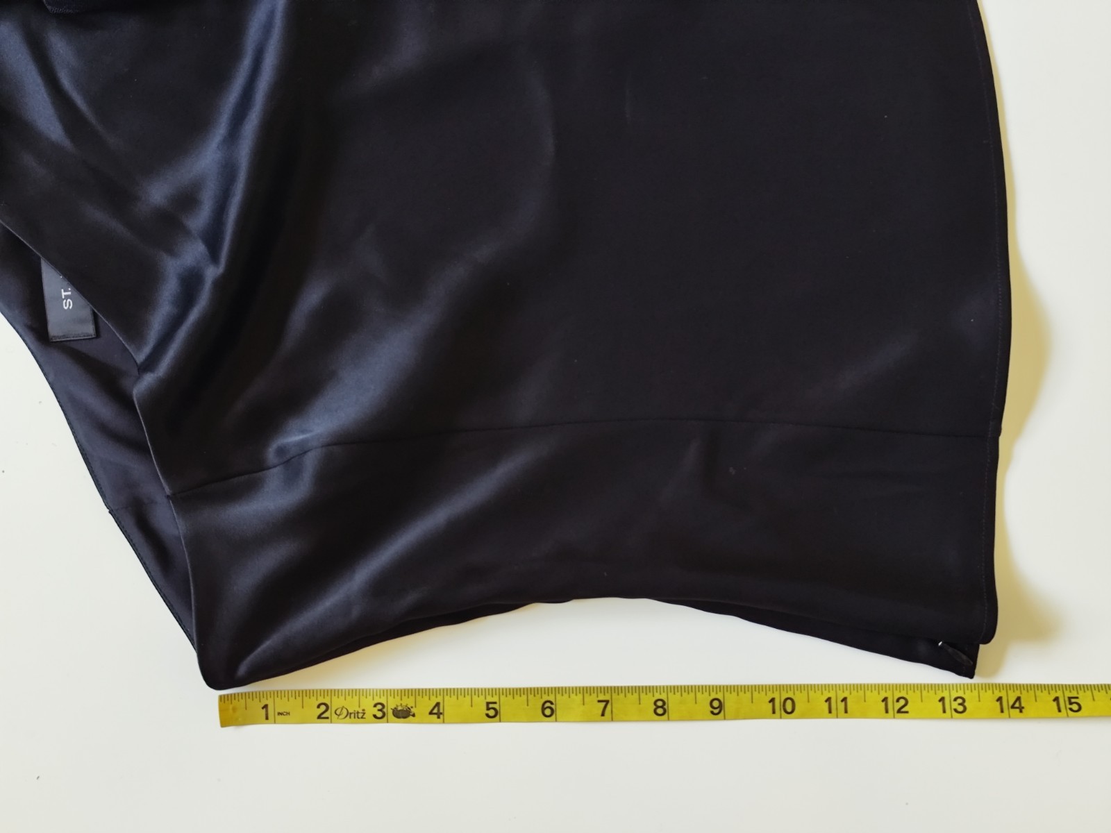 St. John Evening One Shoulder Blouse Black Embellished Tulle Raffle sz.2 Womens