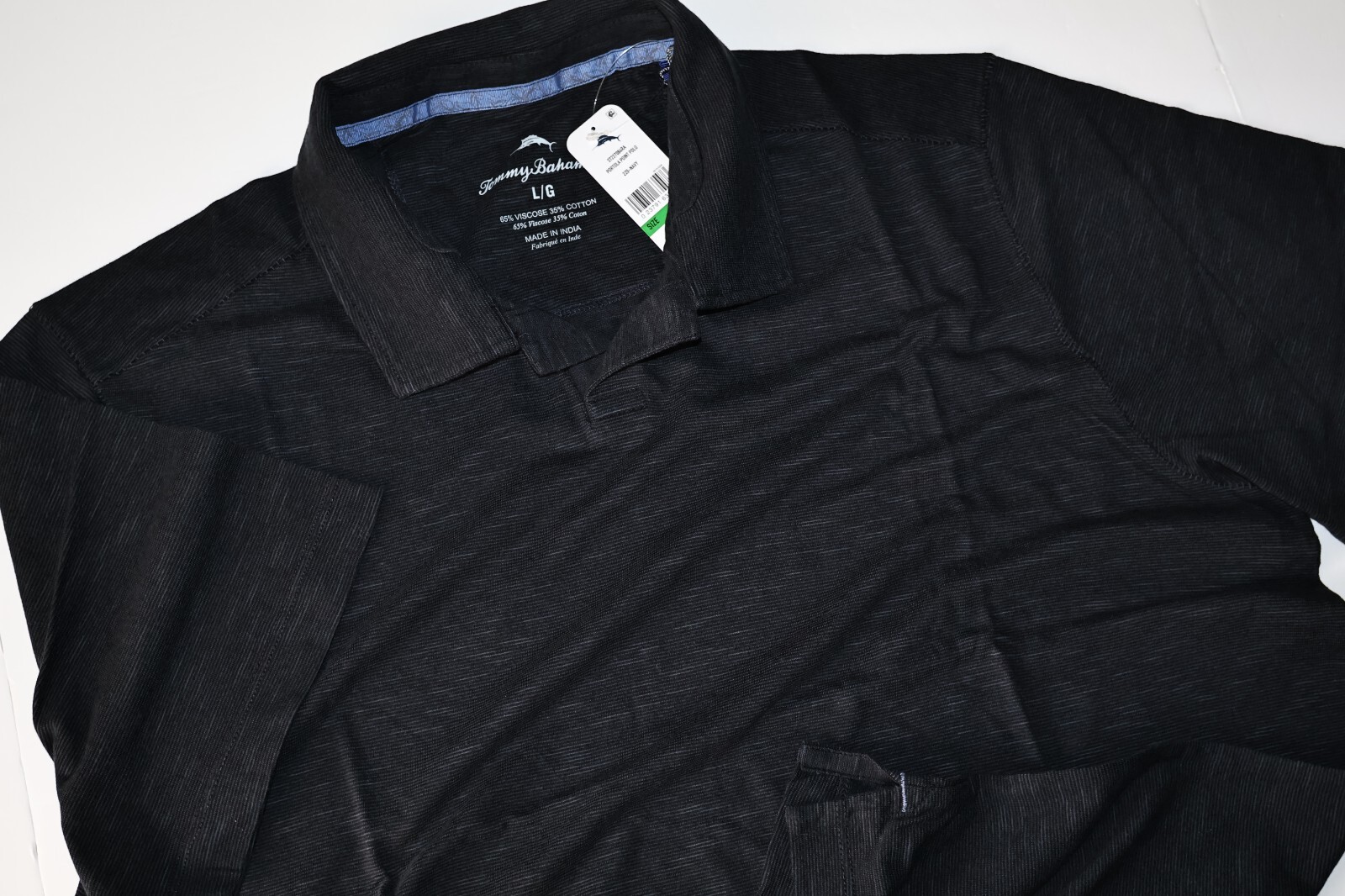 Tommy Bahama Polo Shirt Portola Point Solid Dark Navy Blue New SS Extra Large XL