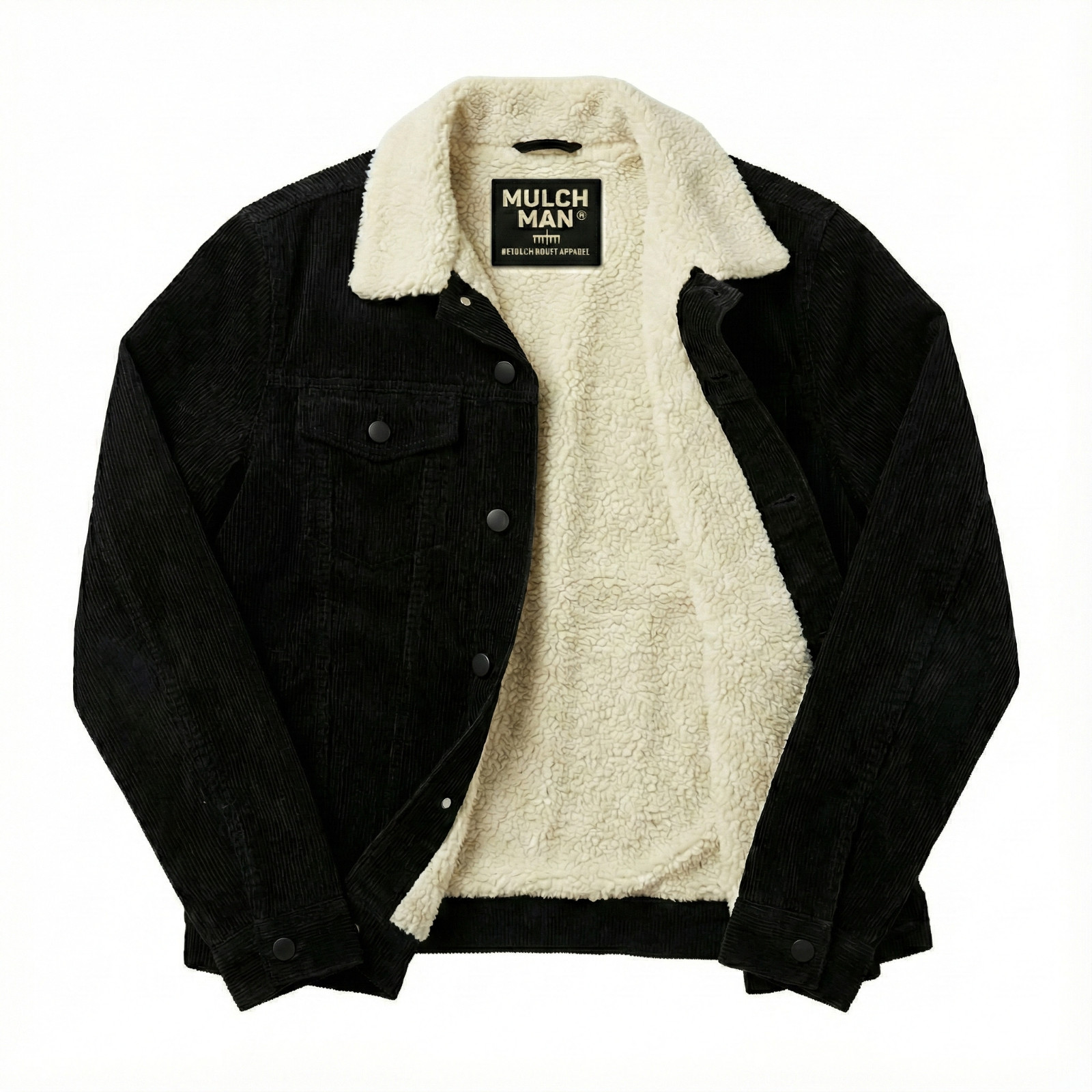 Men’s Sherpa Lined Corduroy Jacket – Winter Fleece Trucker Windproof Warm Coat