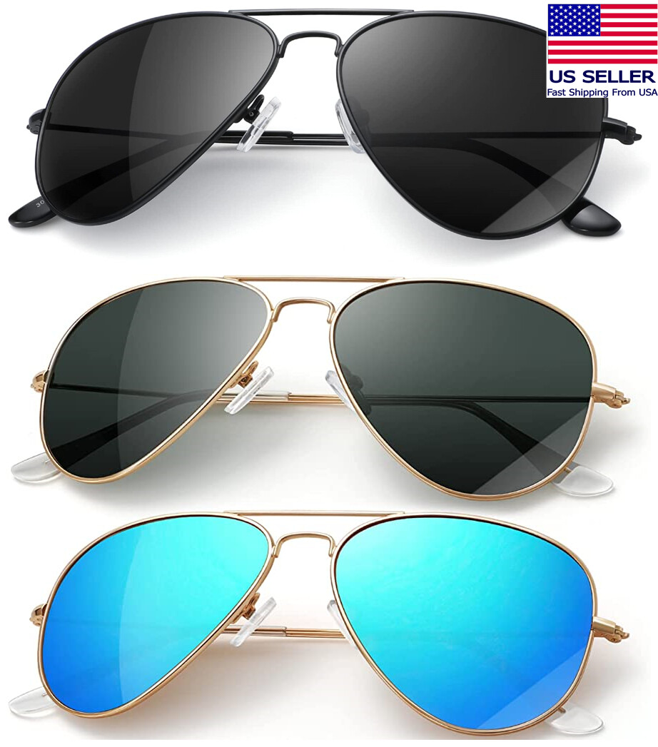 Polarized Aviator Sunglasses For Men Women Unisex Vintage Driving Sport Sunglass