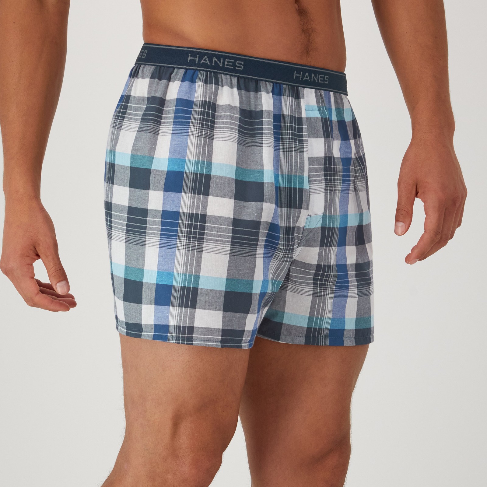 Hanes Men’s 6-Pack Woven Boxers Wicking Cool Comfort Flex Waistband Breathable