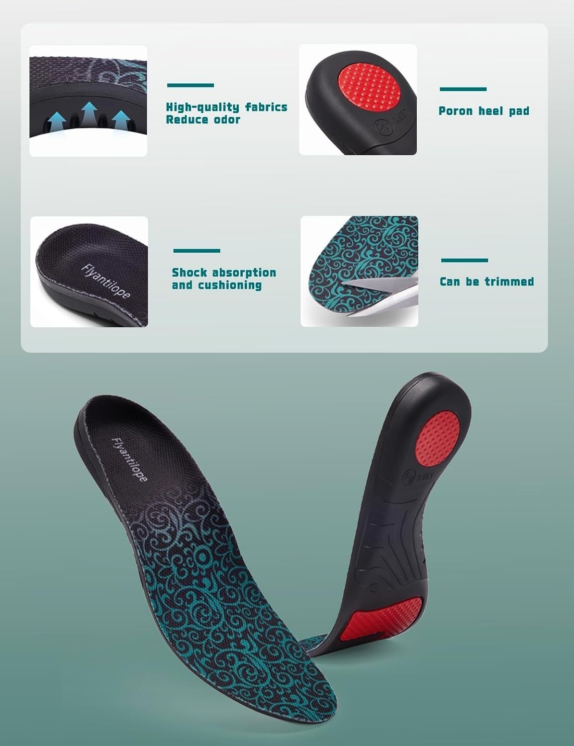 220+ Lbs Heavy Duty Support Plantar Fasciitis Insoles Arch Support Work Boot Sh