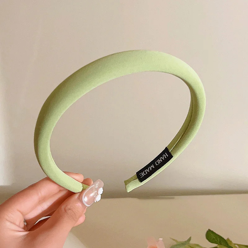1/2/3pcs Spring Summer Women Solid Color Head Hoop Princess Girls Sweet Plaid Cl