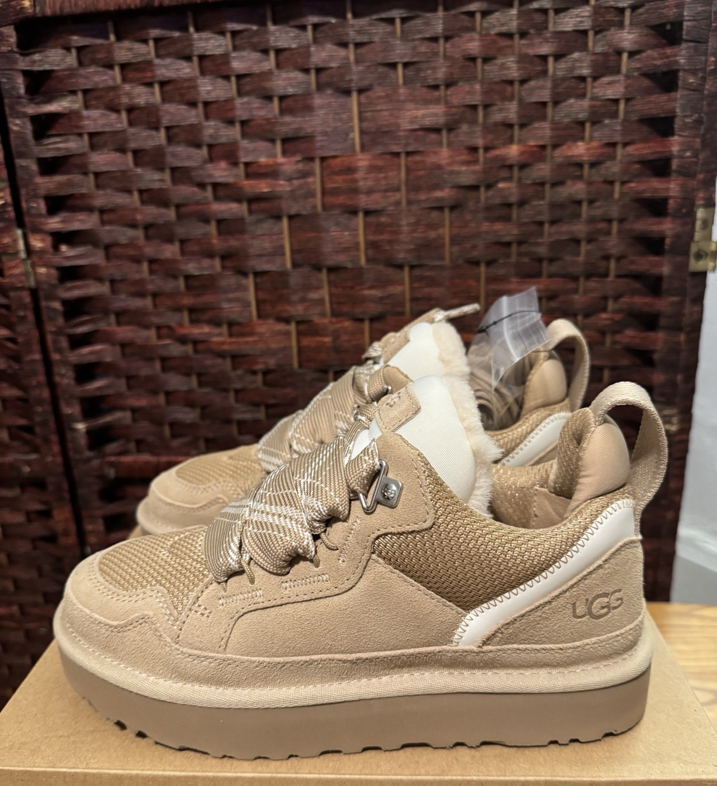 UGG Lowmel Sand Lace-up Sneaker Booties/Women’s Size 6