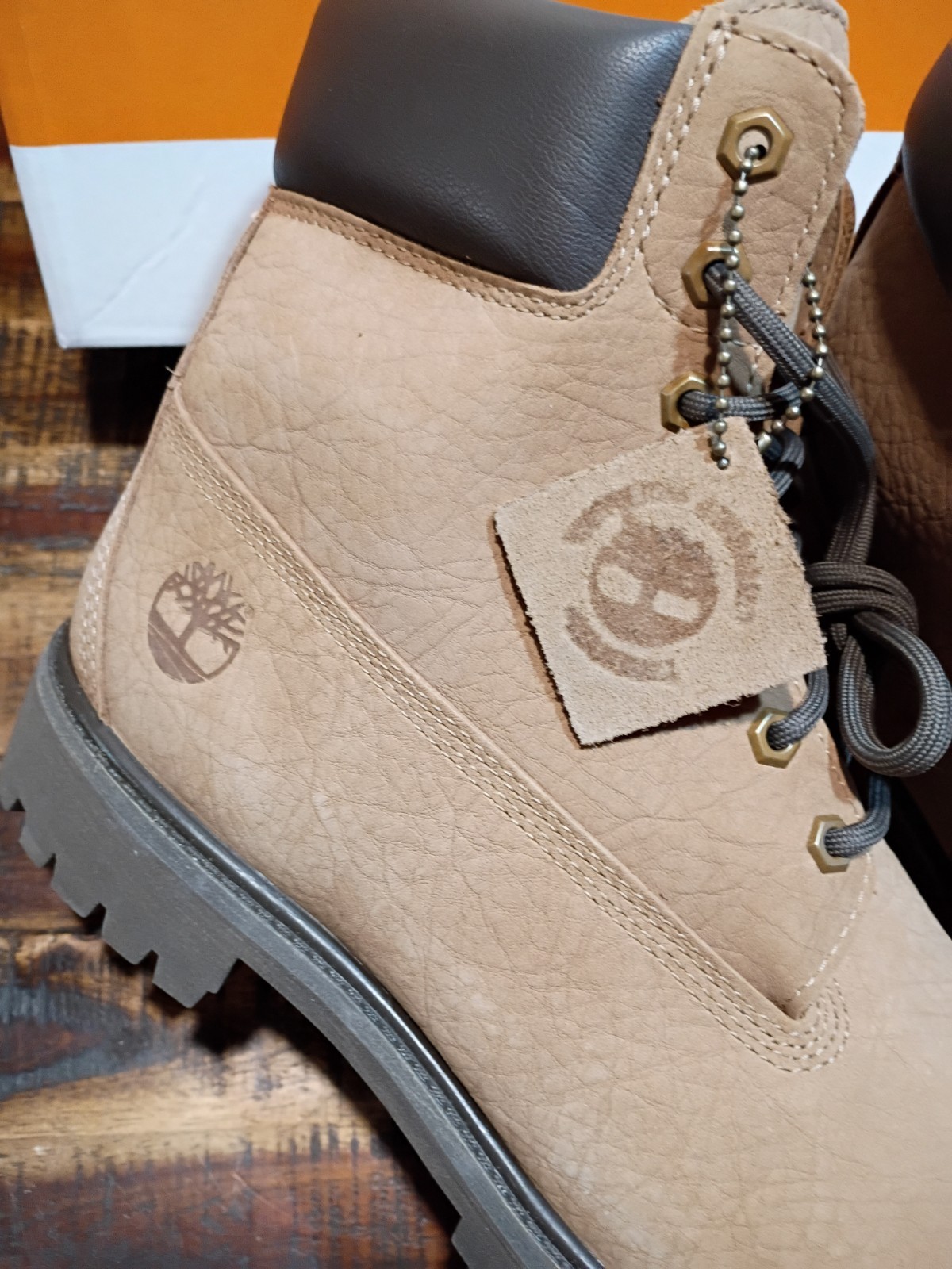 Mens Timberland Premium Waterproof Med Beige Premium Nubuck Lthr Boot SZ 8.5
