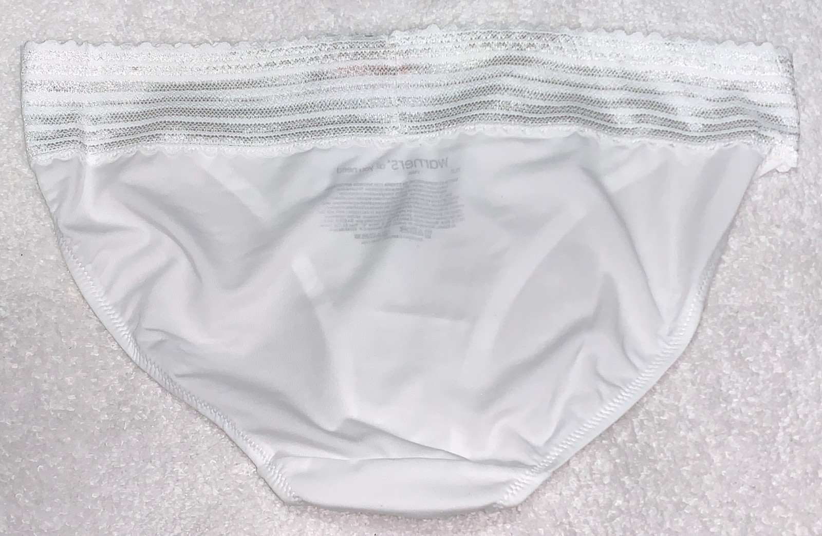 WARNERS No Pinching No Problems Lace White Bikini Panty Womens Sz M 6 L 7 XL 8