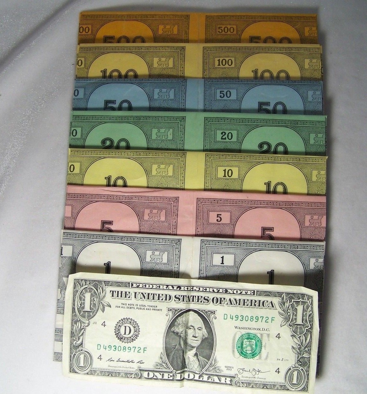 Vintage $1.00 Monopoly Money Wallet Crafted Billfold Board Game