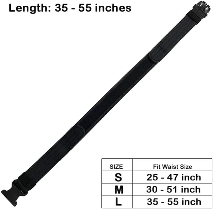 Durable Tactical Belt, Extra long Adjustable & Quick Release Nylon Waist Belts