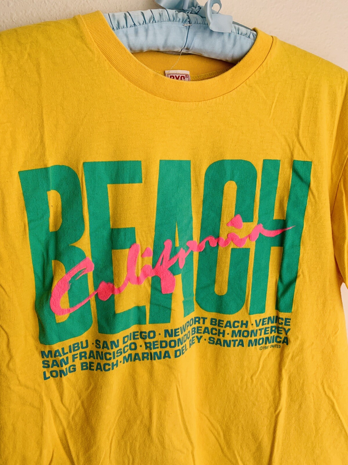 XL Vintage BYC California Beach T-shirt 80s 90s SoCal Surf Retro Hipster Unisex