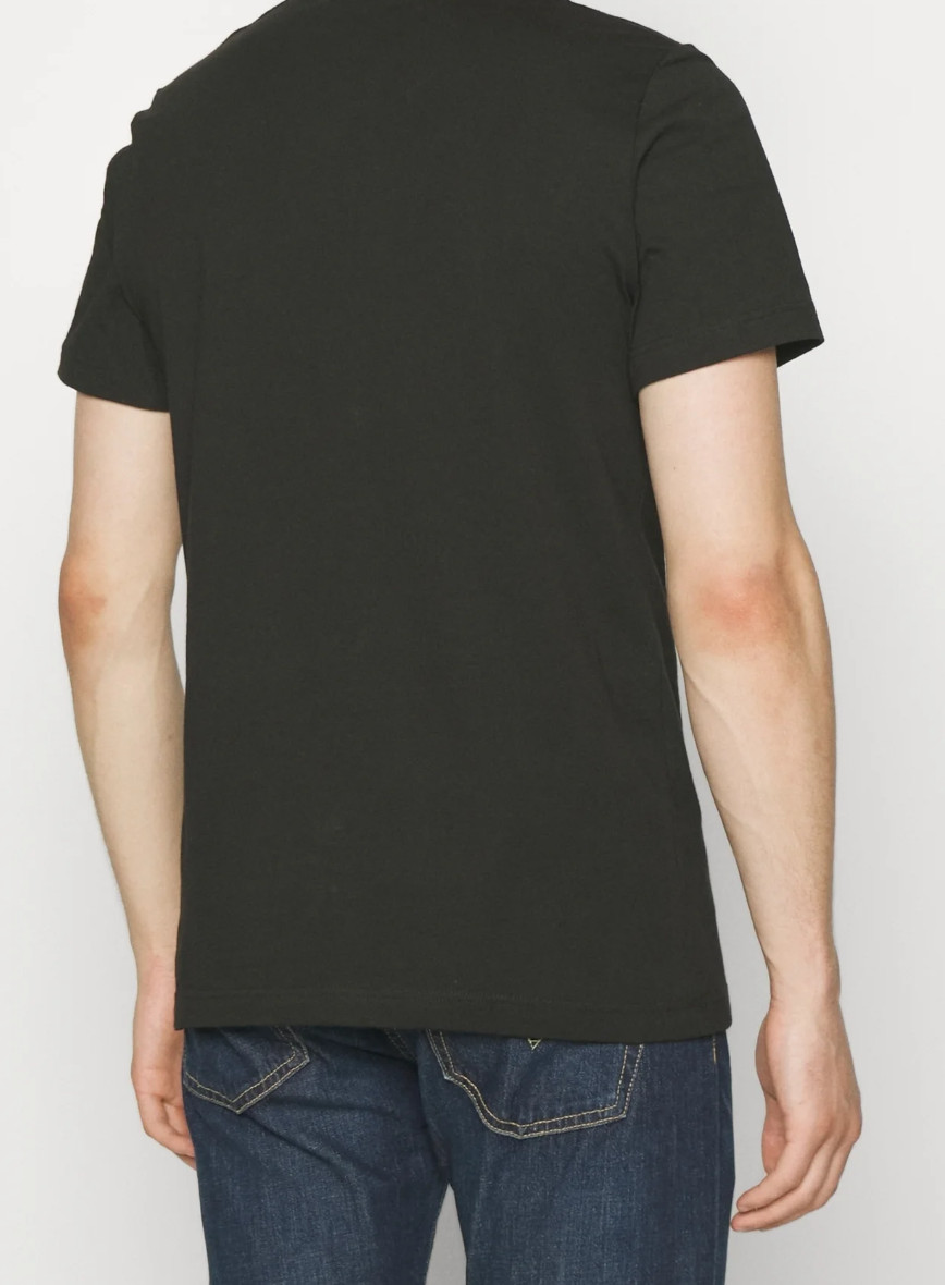 Lacoste Men’s Signature Print Cotton Jersey T-Shirt Black TH1285-51-031