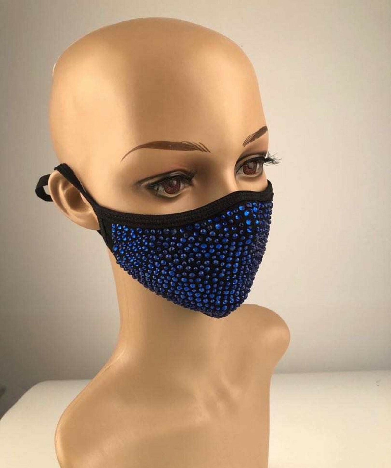 Rhinestone Bling Crystal Face Mask Reusable Washable With Filter Pocket