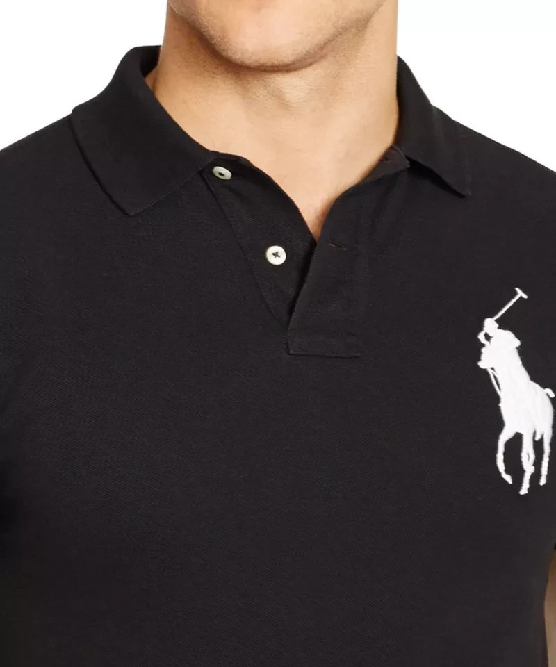POLO RALPH LAUREN MEN’S BIG PONY PLOLO SHIRT. COLOR: BLACK. NEW WITH TAGS.
