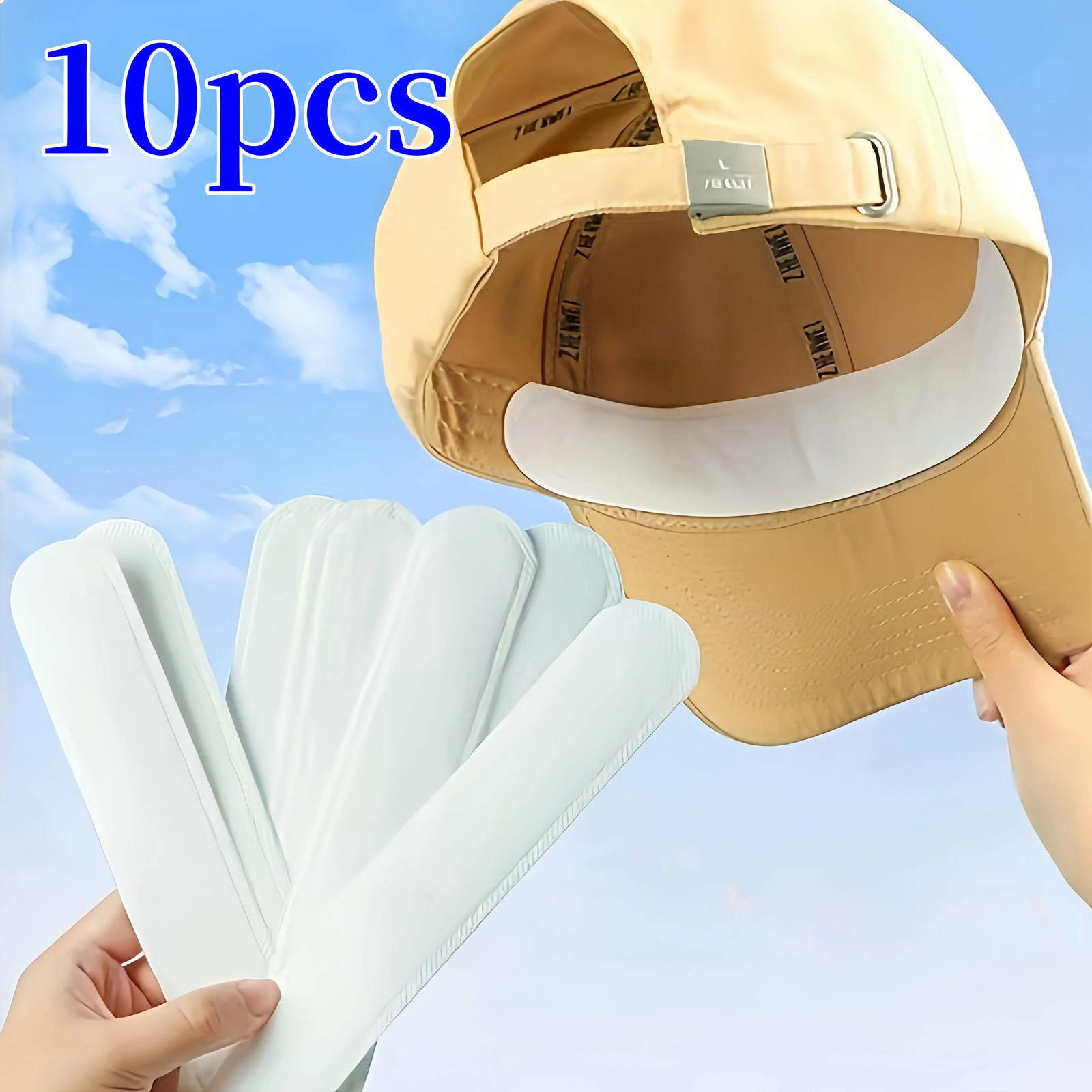 Sweat Absorbing Hat Pads 10/50/100pcs Adhesive Cap Liner Size Reducer