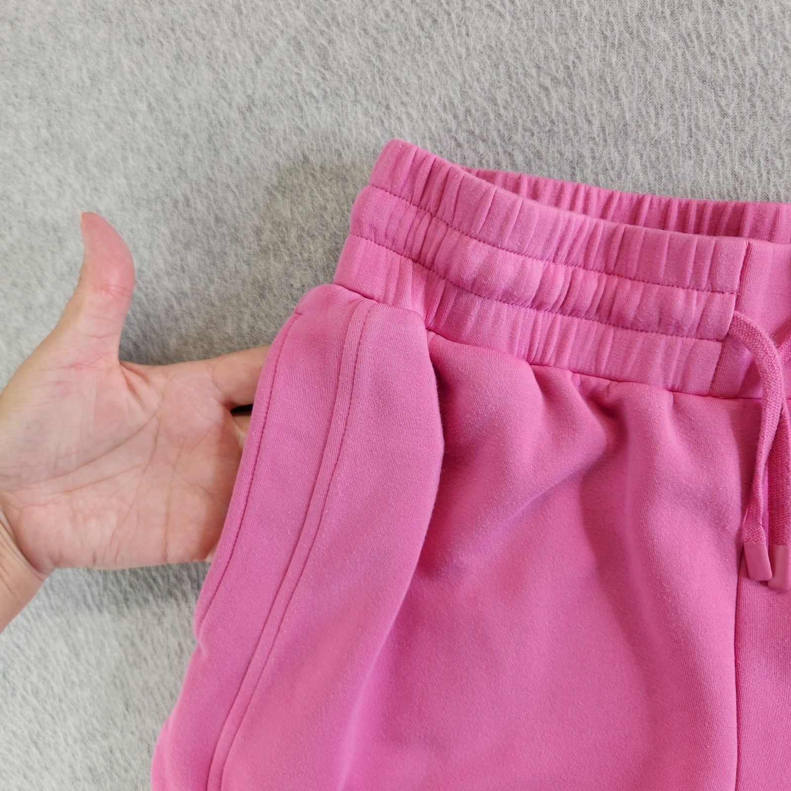 Varley Shorts Womens M Pink Ibis Rose Ollie High Rise 3.5 Double Soft Lounge