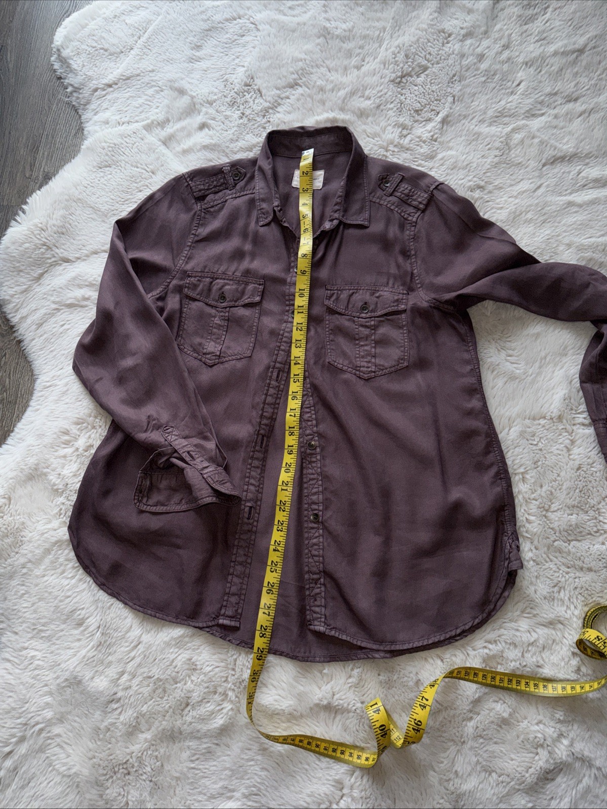 american eagle Women Blouse Size M Color Brown Eggplant