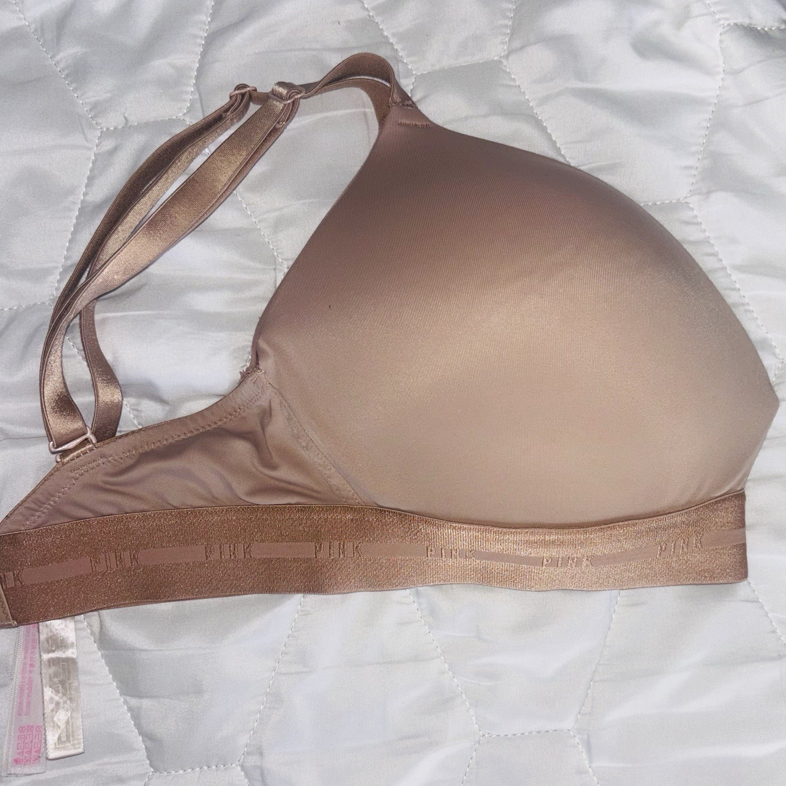Victoria Secret Wear Everywhere Push Up Bra Tan Size 36DD