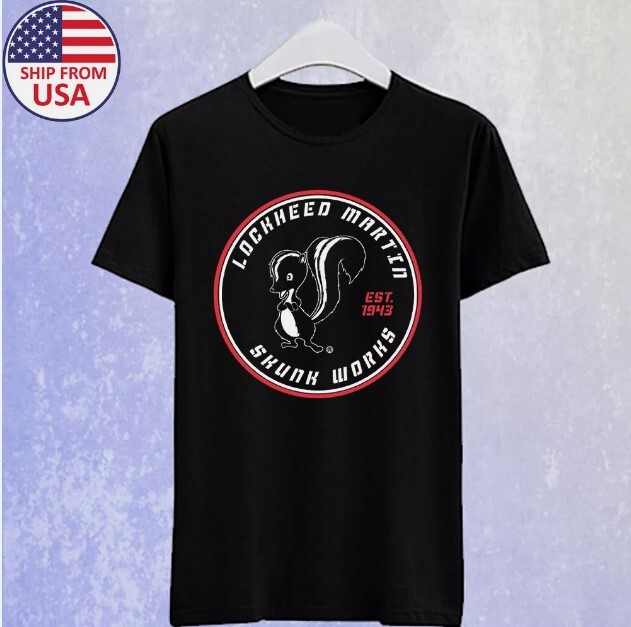 Lockheed Martin Skunk Works Men’s Black T-shirt Size S-5XL