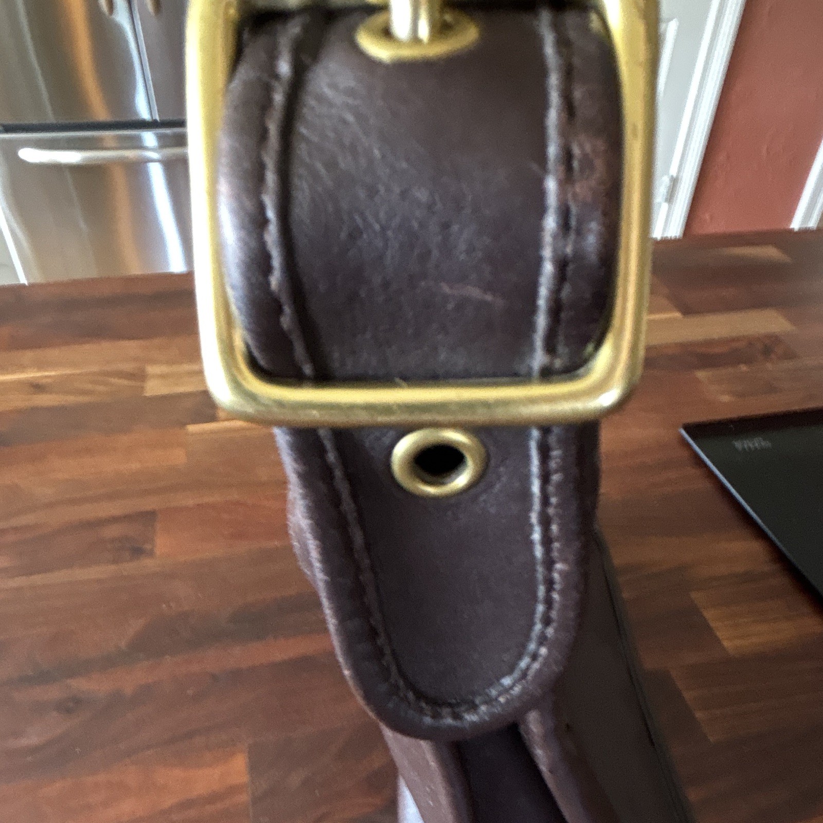 Vintage Coach Legacy Brown Shoulder Bag Zip Top Adjustable Strap Gold 9966