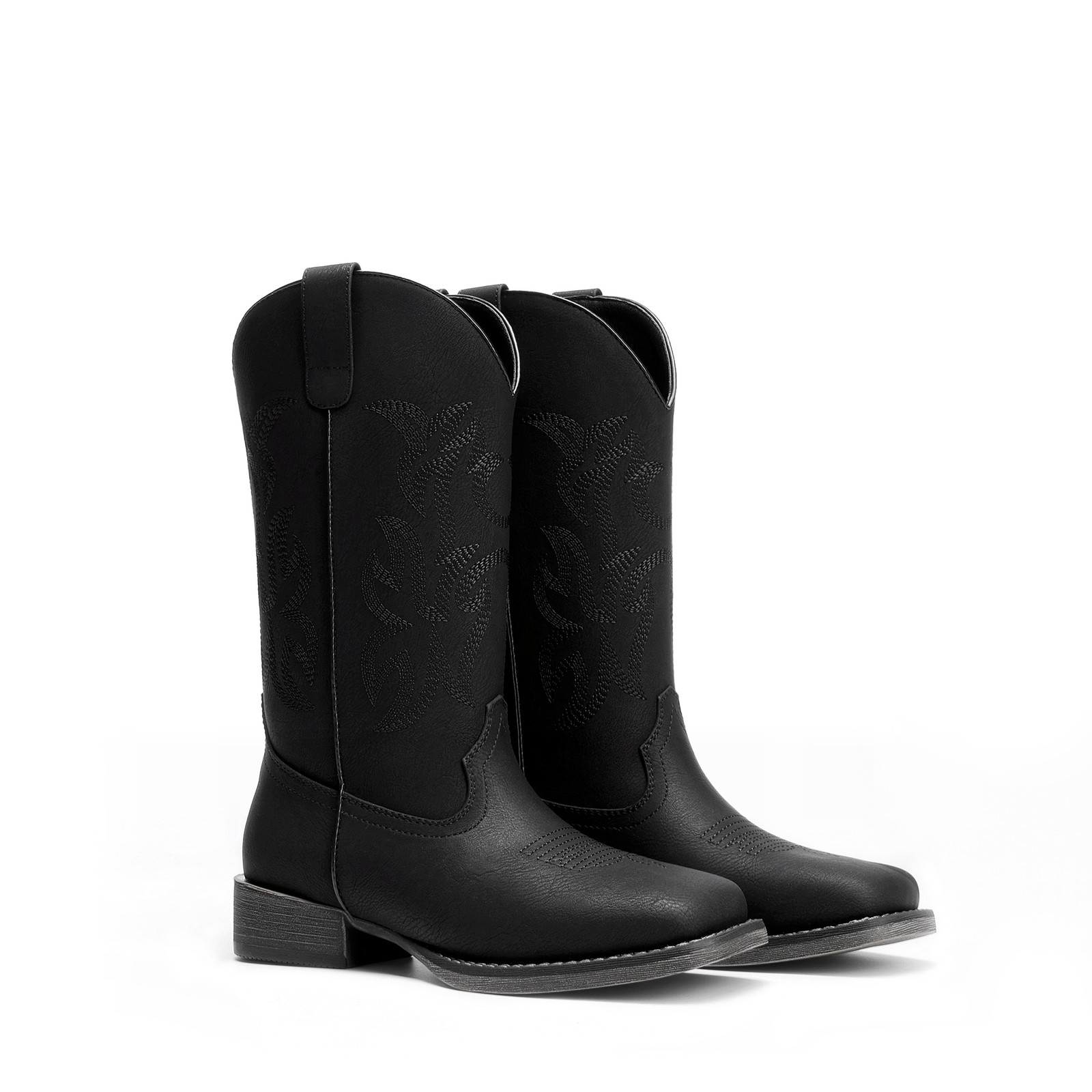 Cowboy Cowgirl Boots for Women Wide Square Toe Western Mid Calf Boots