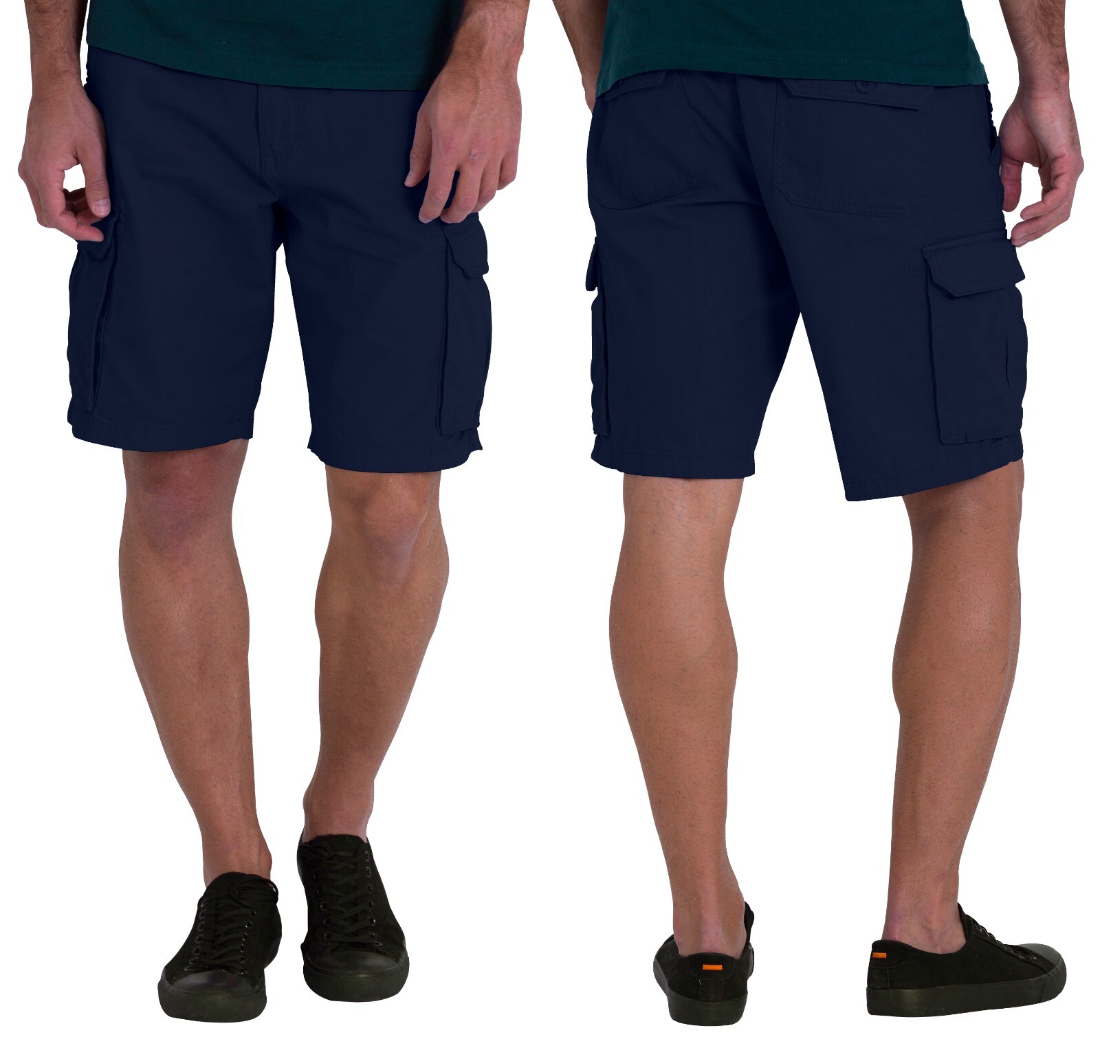 Mens Cotton Cargo Shorts Relaxed Fit Outdoor Hike Sports, Multi-Pocket Half Pant