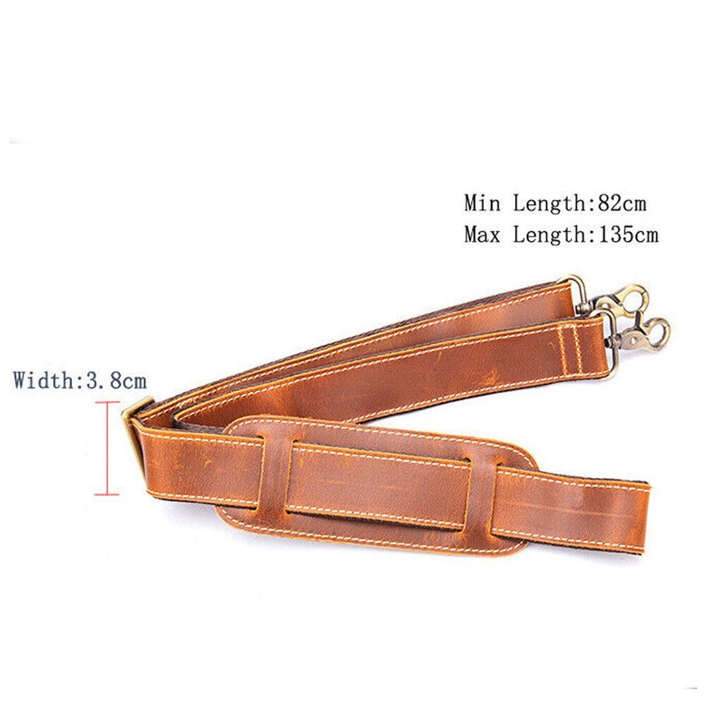 For Briefcase Luggage Messenger Bag Genuine Leather Replacement Shoulder Strap