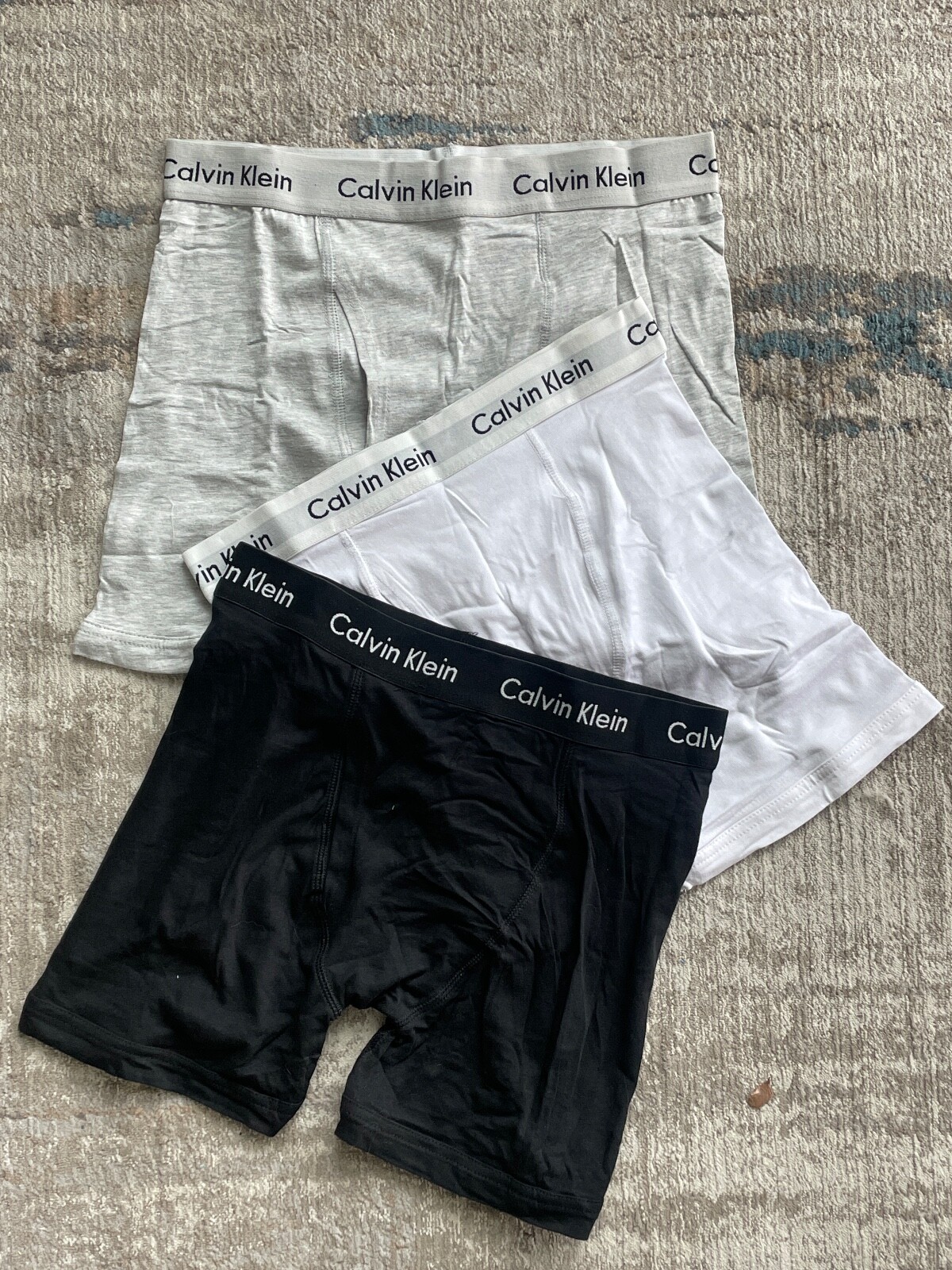 Calvin Klein Cotton Stretch 3-Pack Men’s Underwear Trunks Black/White/Grey
