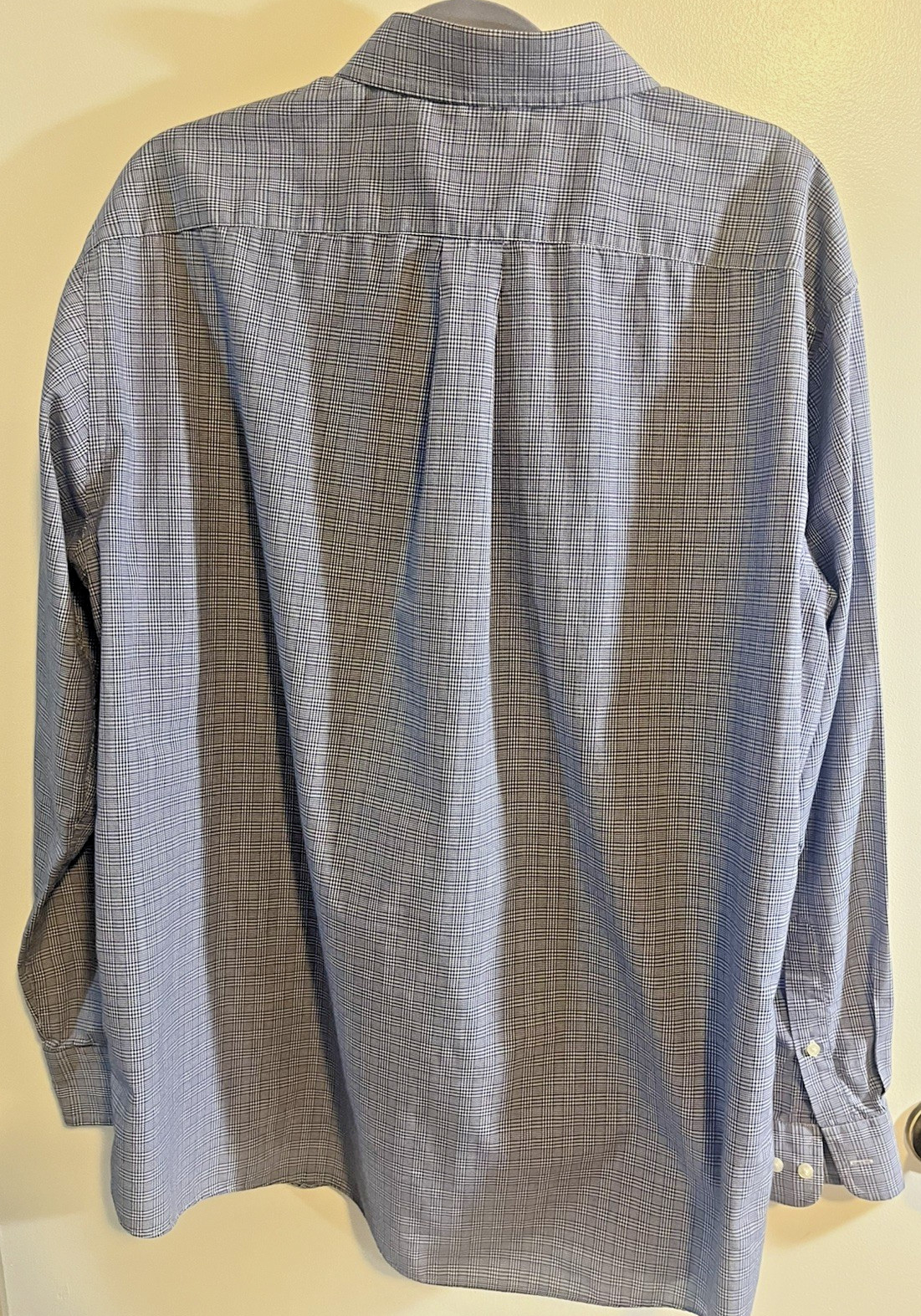 US POLO ASSN MENS DRESS SHIRT BLUE/WHITE REG FIT-XL 17/17-1/2