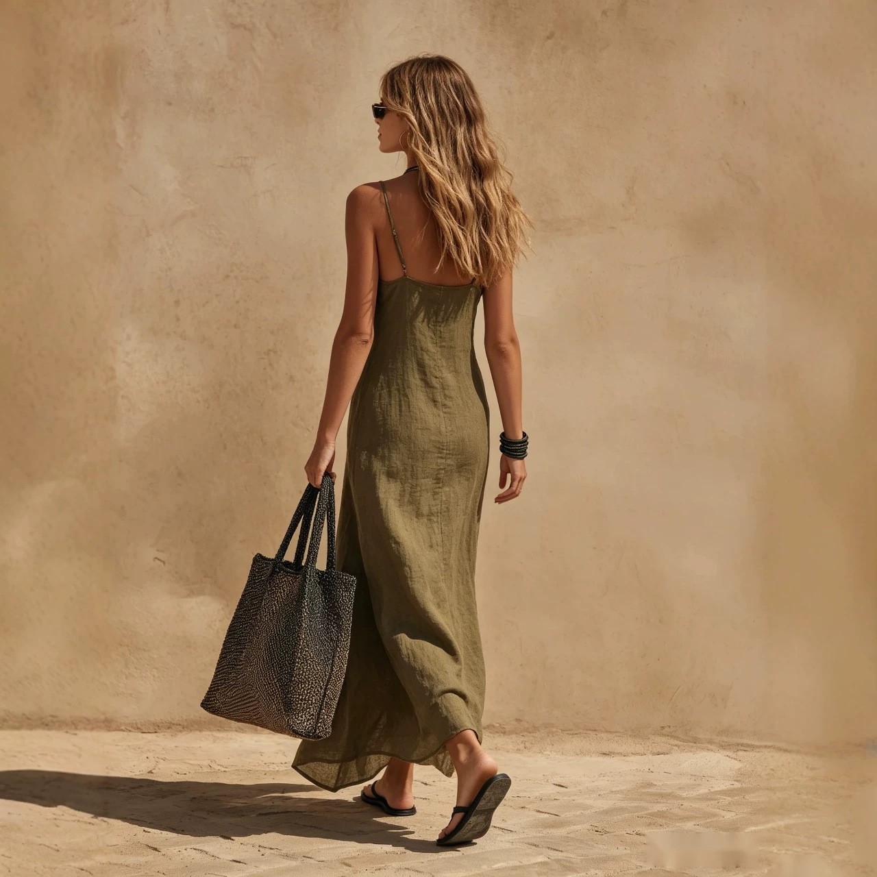 Loose Casual Resort-style Minimalist Sleeveless Slip Dress