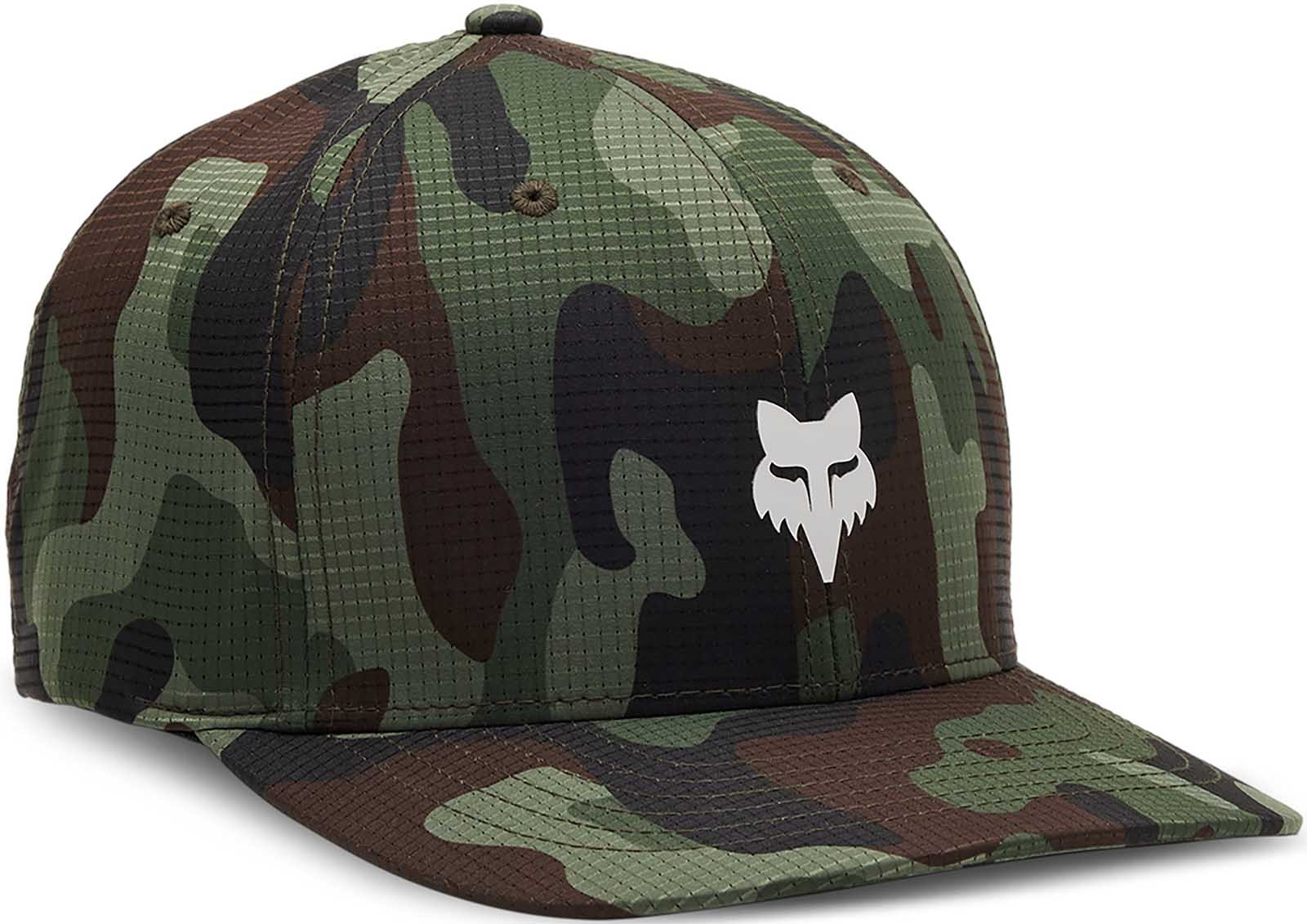 Fox Racing Fox Head Camo Tech Flexfit Hat – Mens Lid Cap