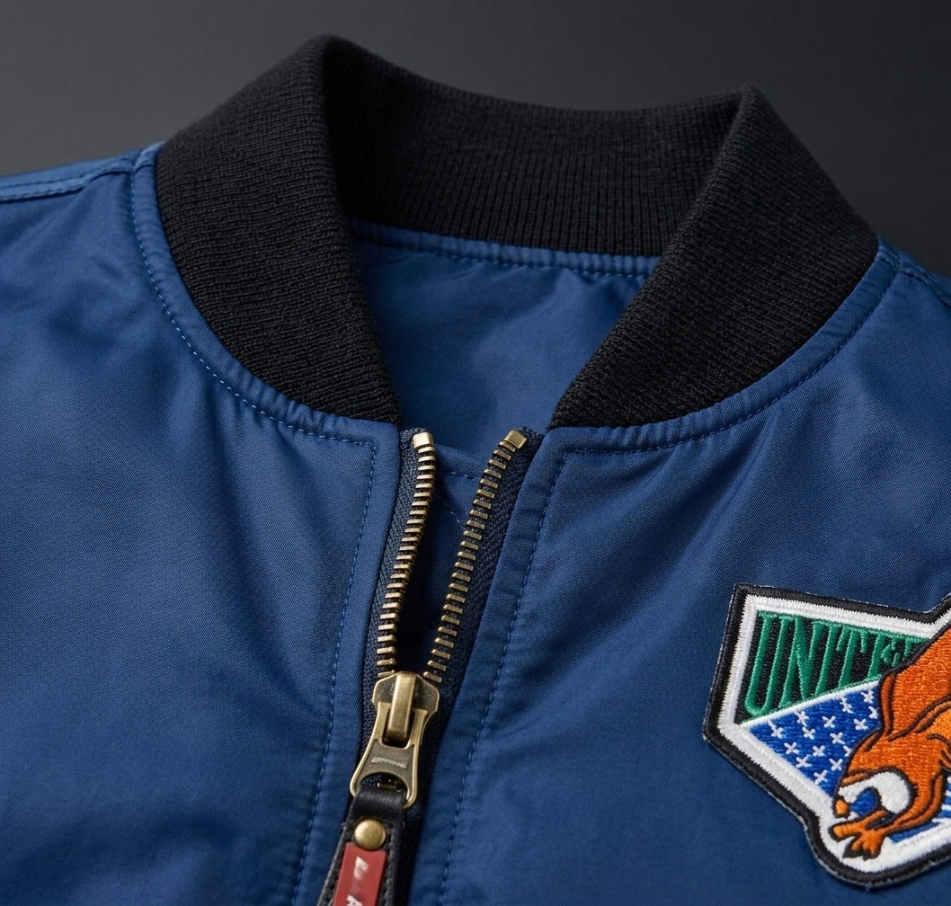 Resident Evil 4 Inspired Blue Bomber Jacket Leon Scott Kennedy Cosplay Costume