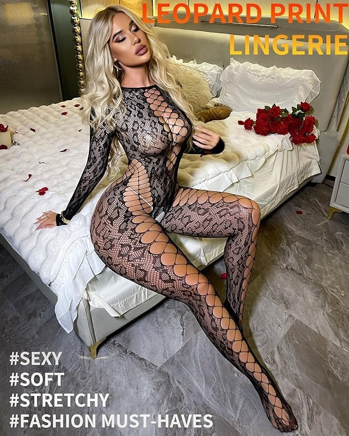 Sexy Women Lace Body Stocking Fishnet Lingerie Babydoll Bodysuit Nightwear Gift