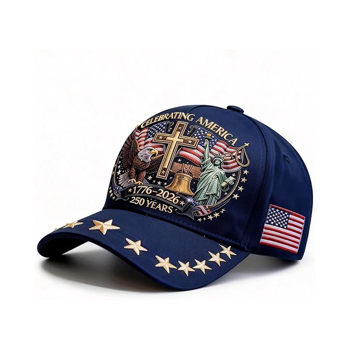 America 250th Anniversary Baseball Cap 1776–2026 USA Patriotic Hat Adjustable US
