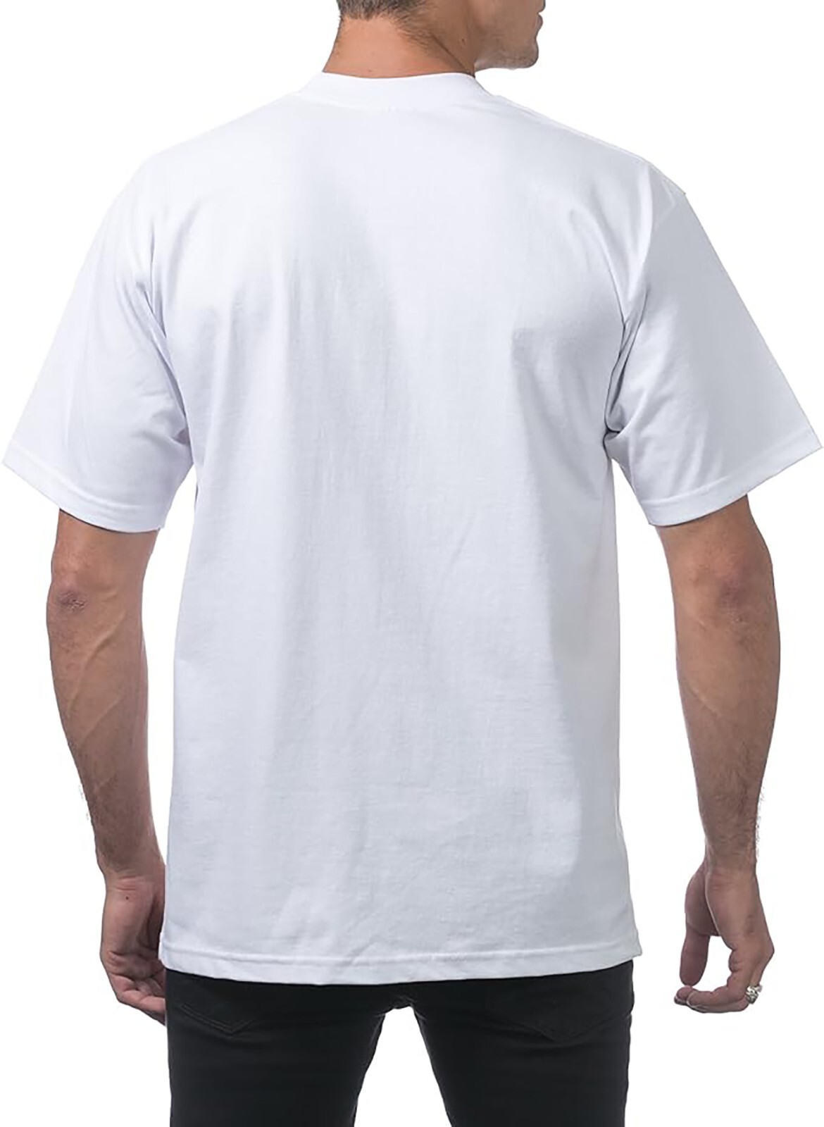 Pro Club Men’s 6-Pack Heavyweight Cotton Short Sleeve Crew Neck T-Shirt