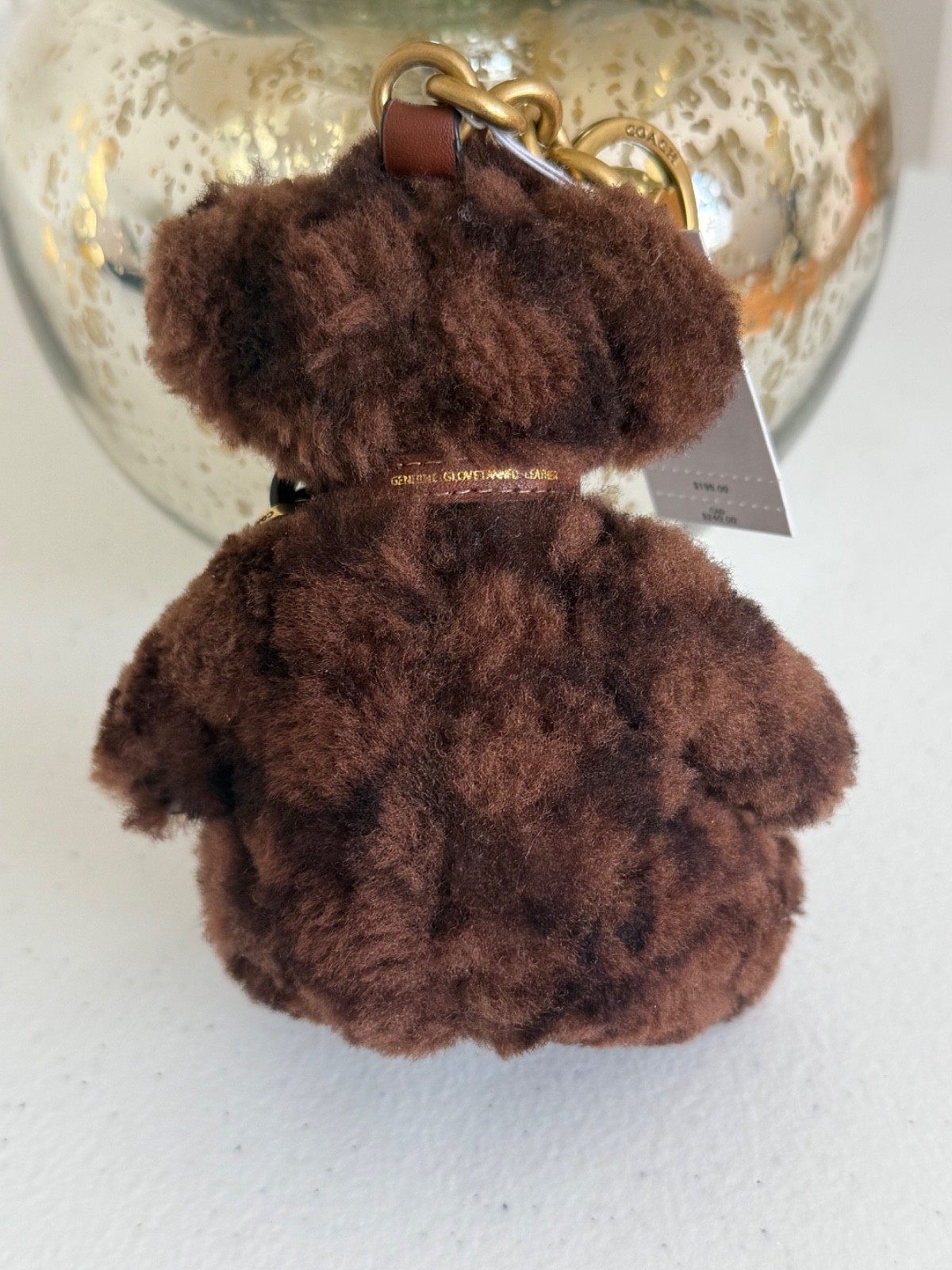 Coach Bear Bag Charm In Signature Shearling – Chocolate NEW