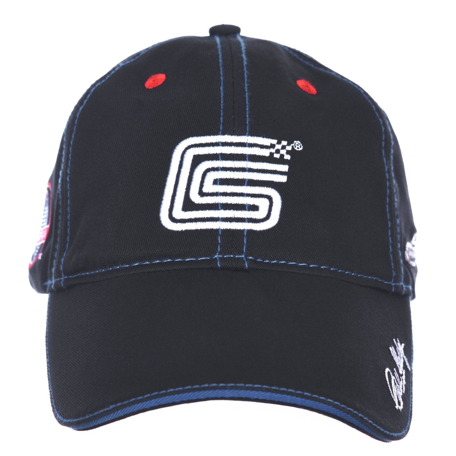 Men’s Carroll Shelby Cobra Ford Cap Adjustable Black Fabric Hat