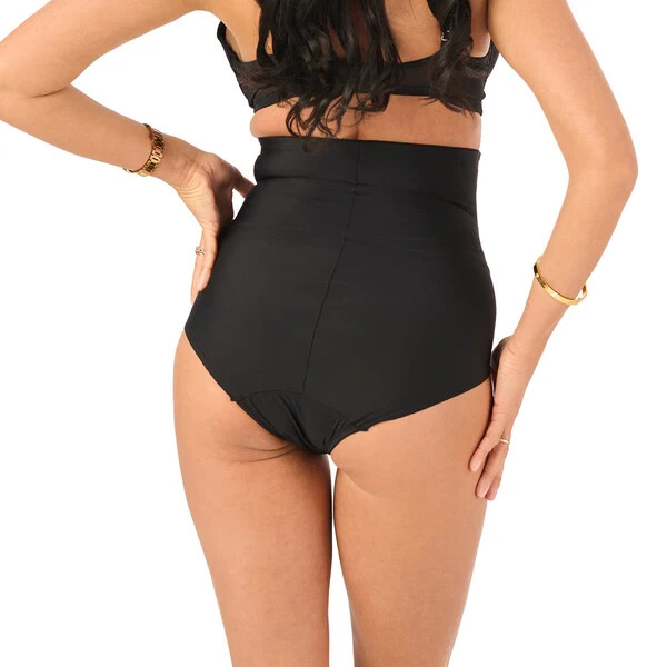Cupid Fine Women’s Shapewear Hi-Waist Stomach Control Brief Size Medium Black