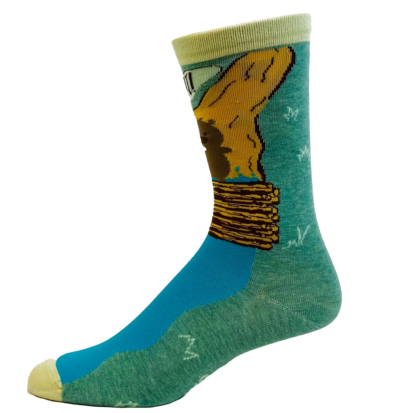 Men’s Dam It Socks Funny Beaver Dam Camping Novelty Graphic Footwear