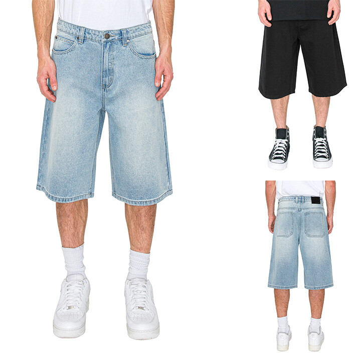 Victorious Men’s Baggy fit Denim Shorts Hip-Hop Loose Wide Leg Jeans DS2099EY