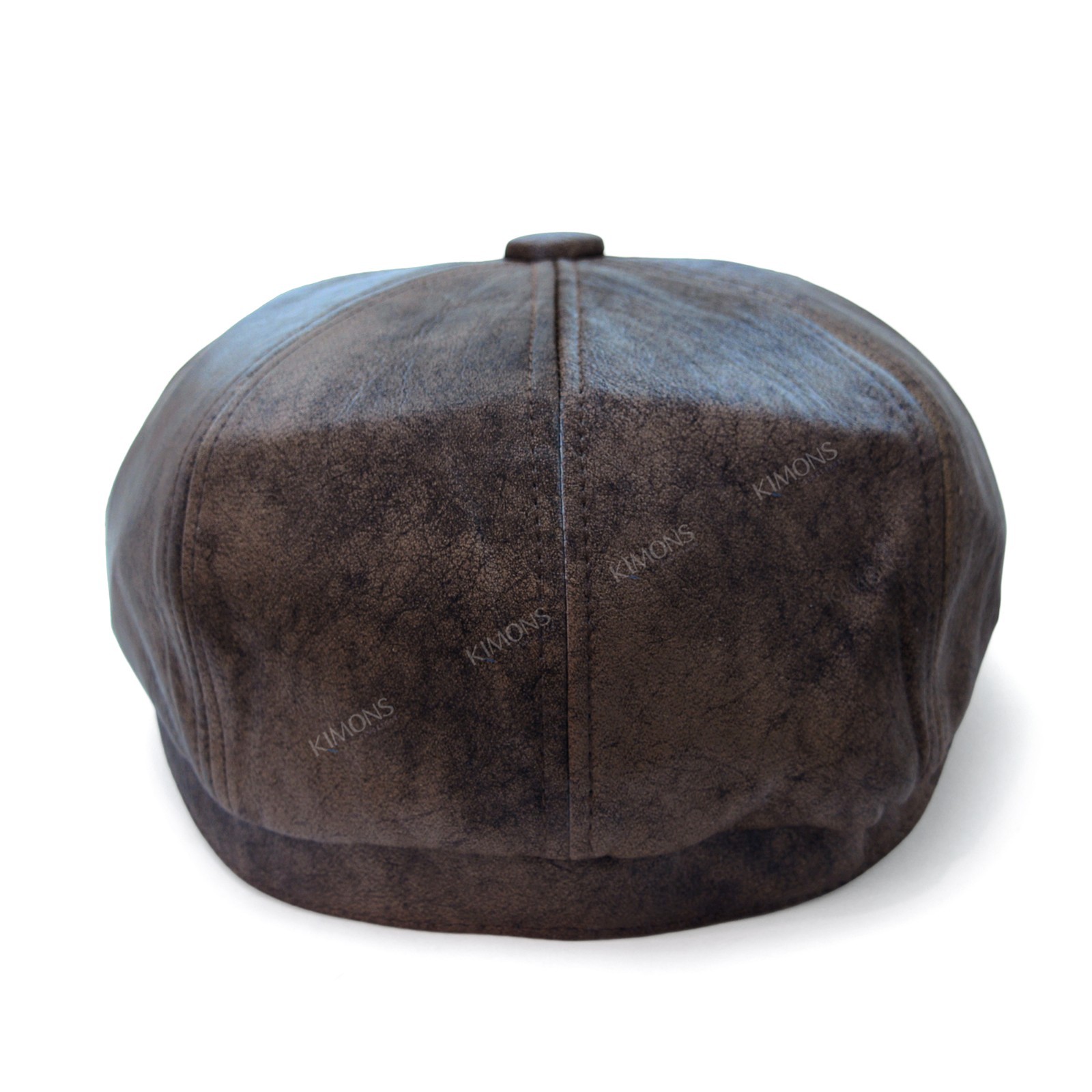 Heavy Newsboy PU Leather Ivy Hat Cap Duckbill Gatsby Golf Driving Flat Cabbie