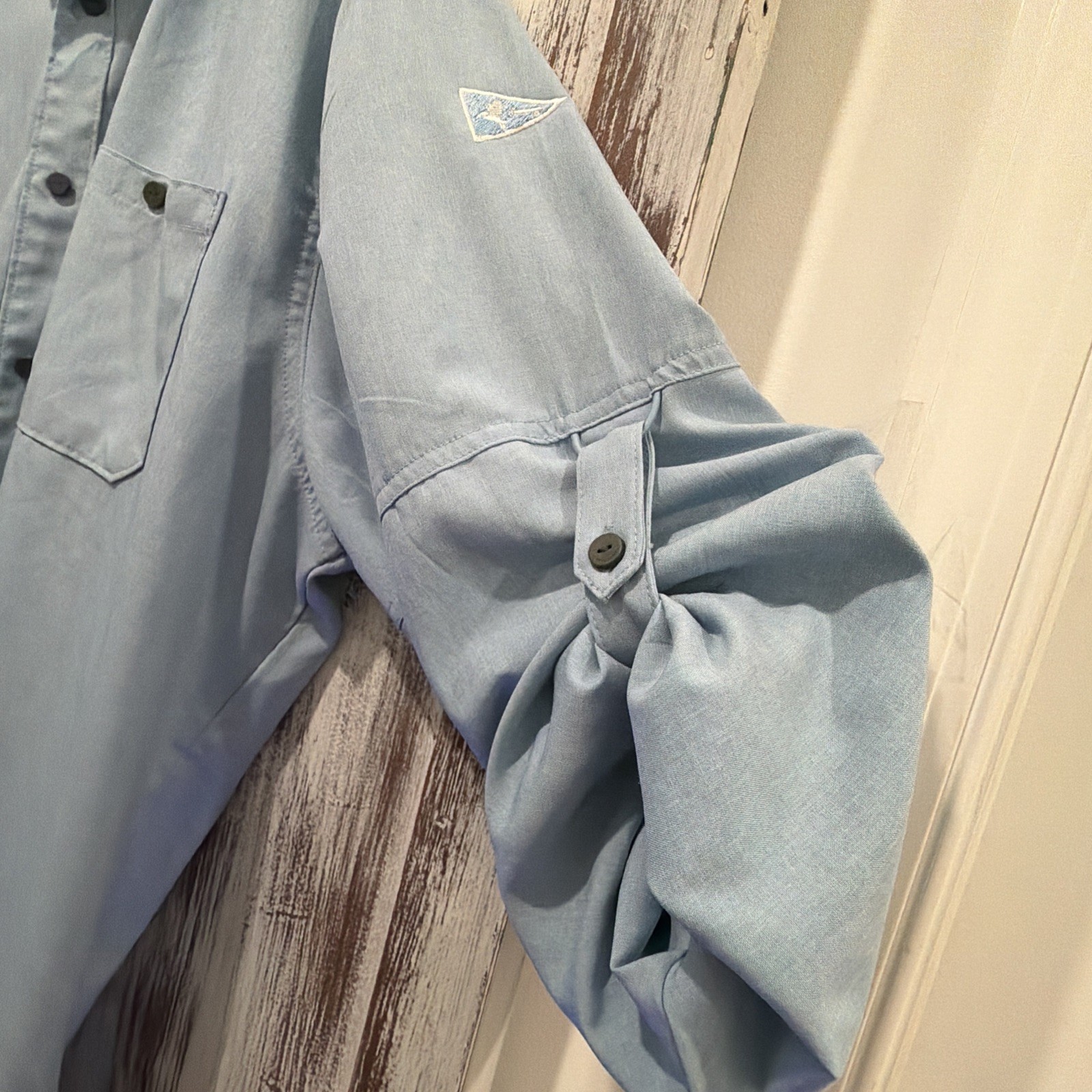 Fish Hippie🌟Men SZ~XL Performance Outdoor Button/Roll~Tab Long~Sleeve Shirt💥