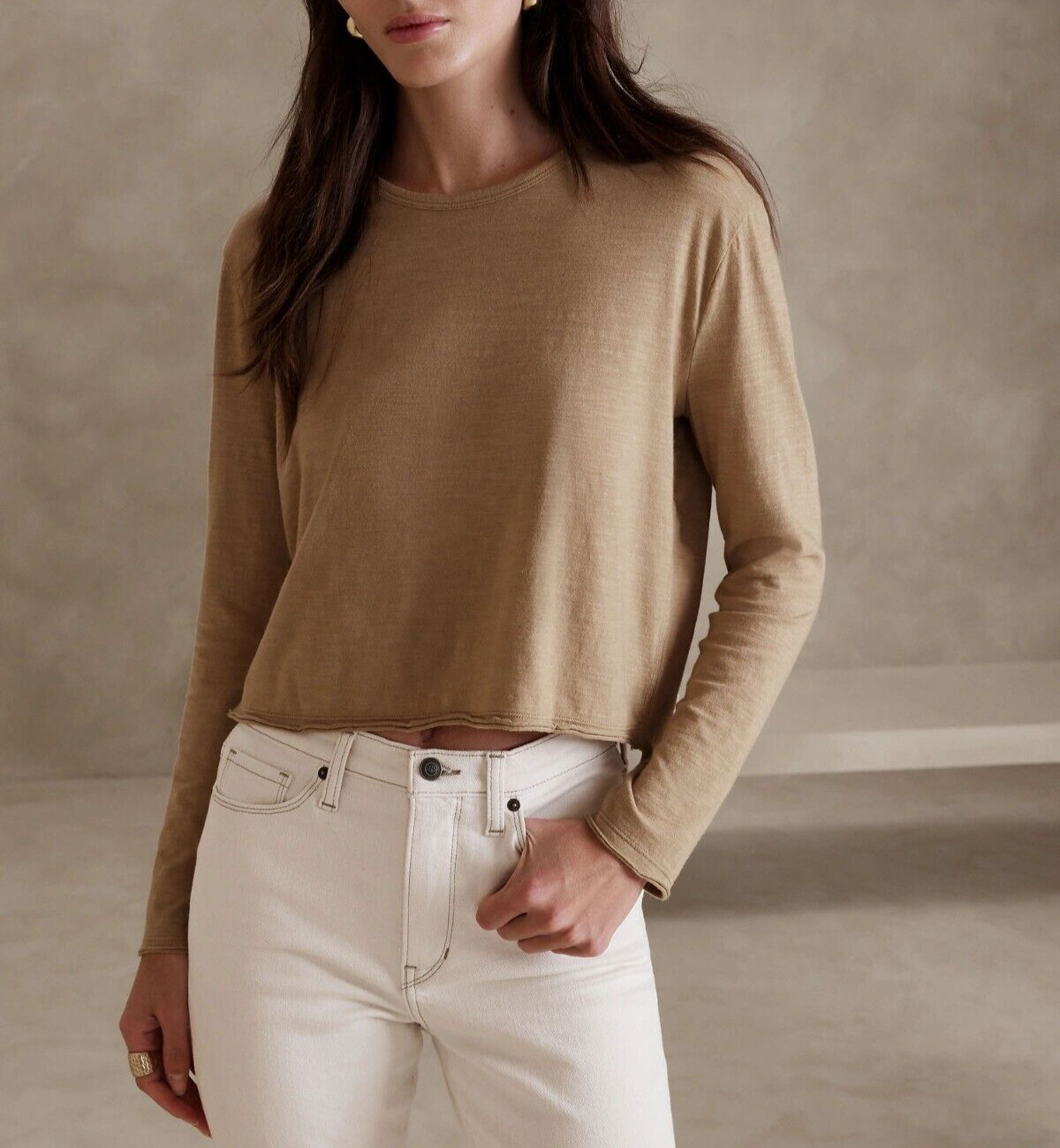 BANANA REPUBLIC Slub Long-Sleeve T-Shirt #817024