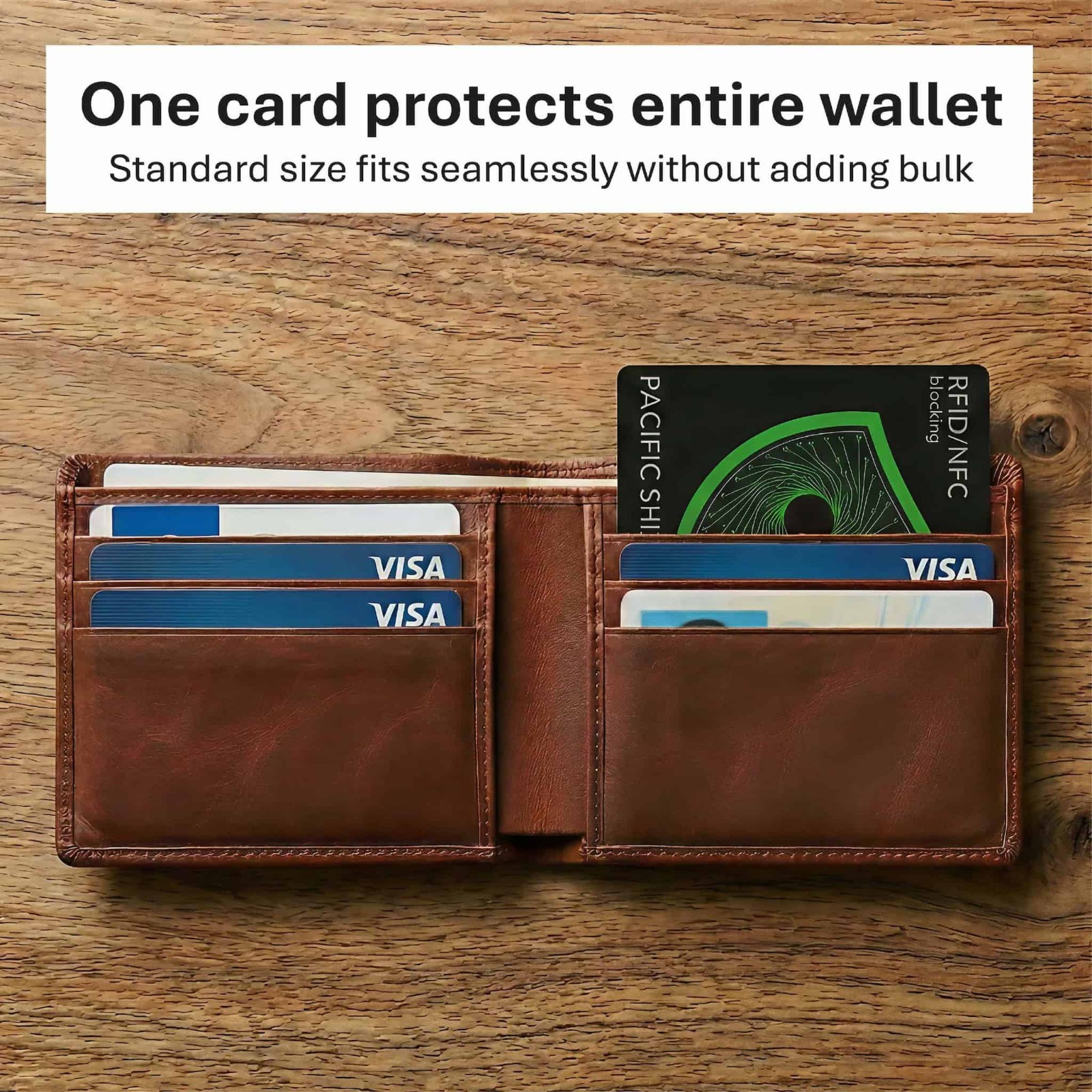 RFID Blocking Card (2 Pack) Identity Protection Wallet Credit Cards Debit ID NFC