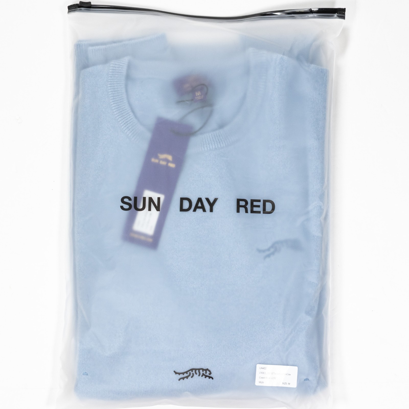 Sun Day Red 3D Tour Icon Cashmere Crew Sweater M Coast Blue NWT