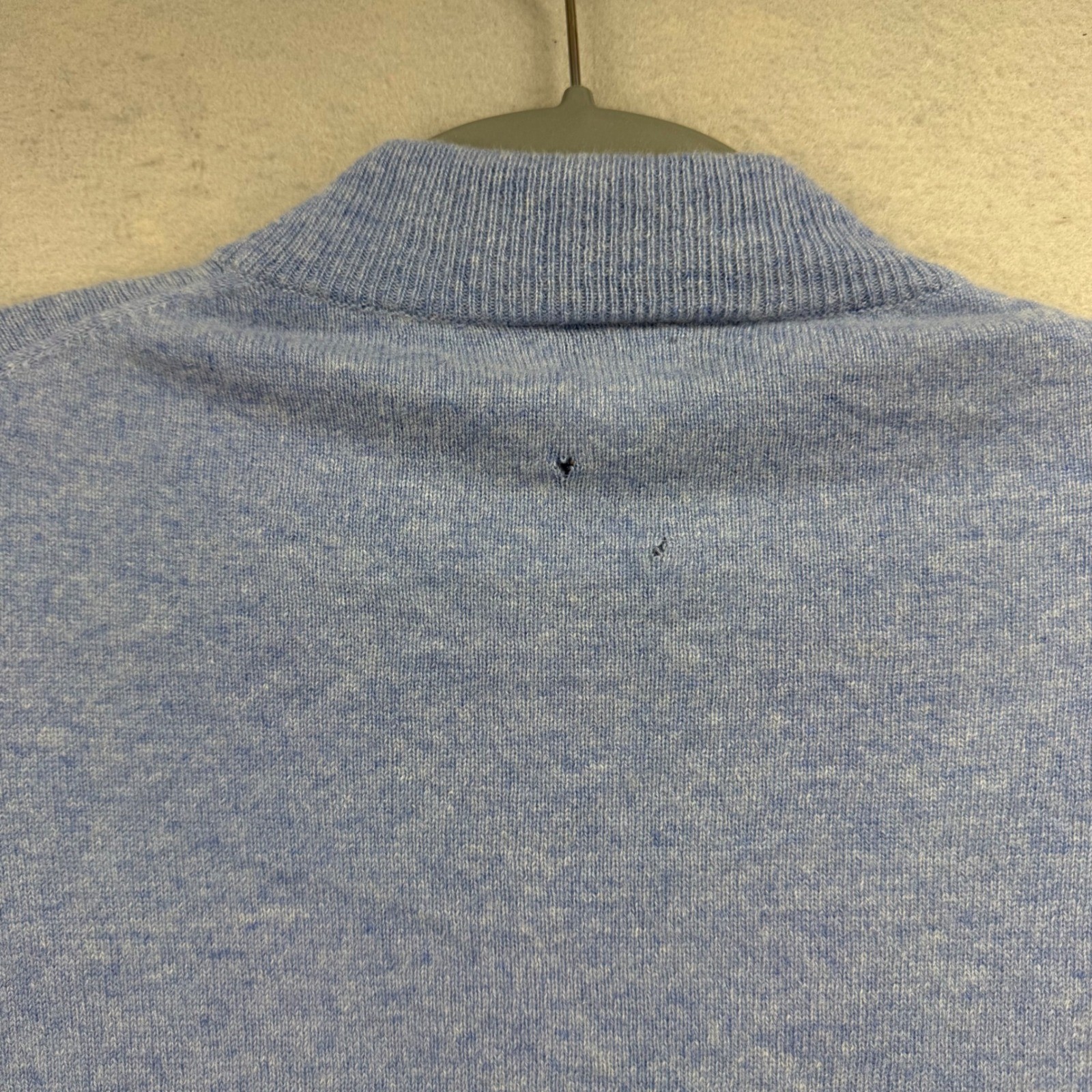 J.Crew Cashmere Mock Neck Sweater Womens Small Blue Long Sleeve Knit Top