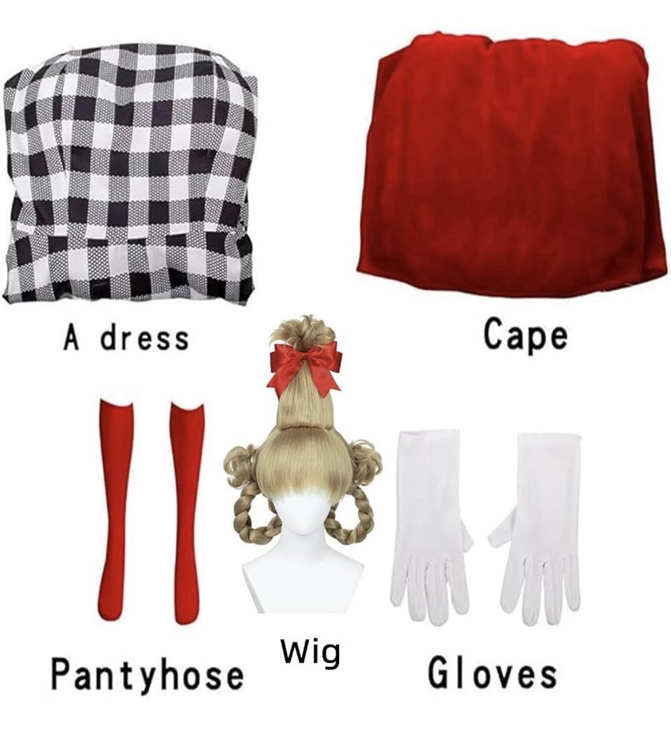 Cindy Lou Who 6 Pc.Costume-Adult Size XL NEW Christmas