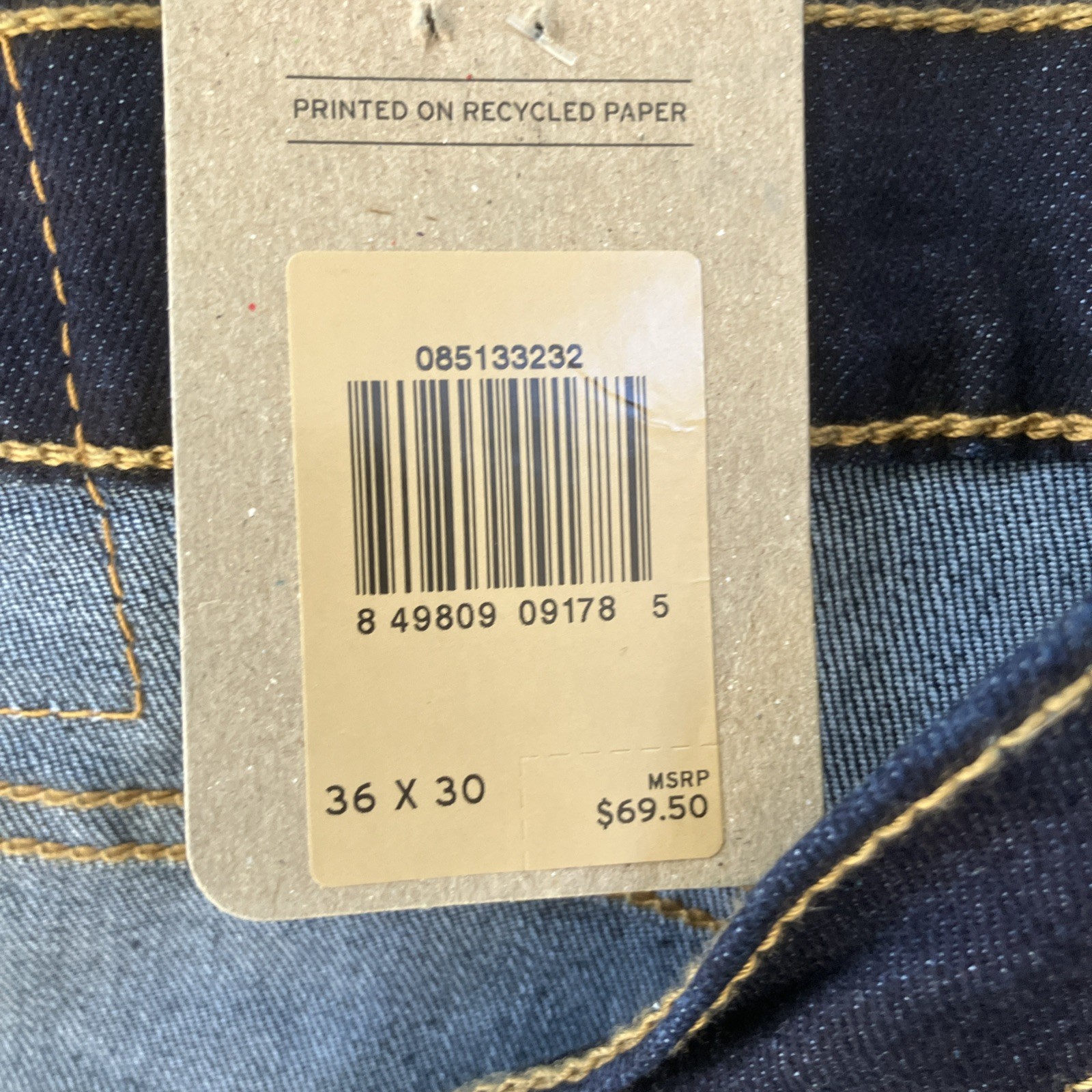 NWT Men’s Levi’s 513 Slim Stretch Straight Dark Wash Blue Jeans Size 36”x30”
