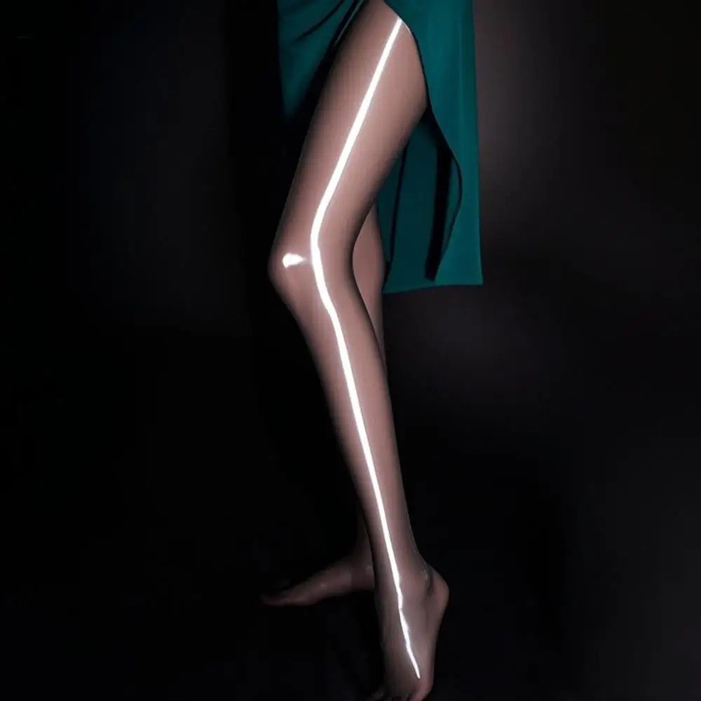 Seamless Women Oil Shiny Glossy Stockings Pantyhose Sheer Silky Tights Clubwear;