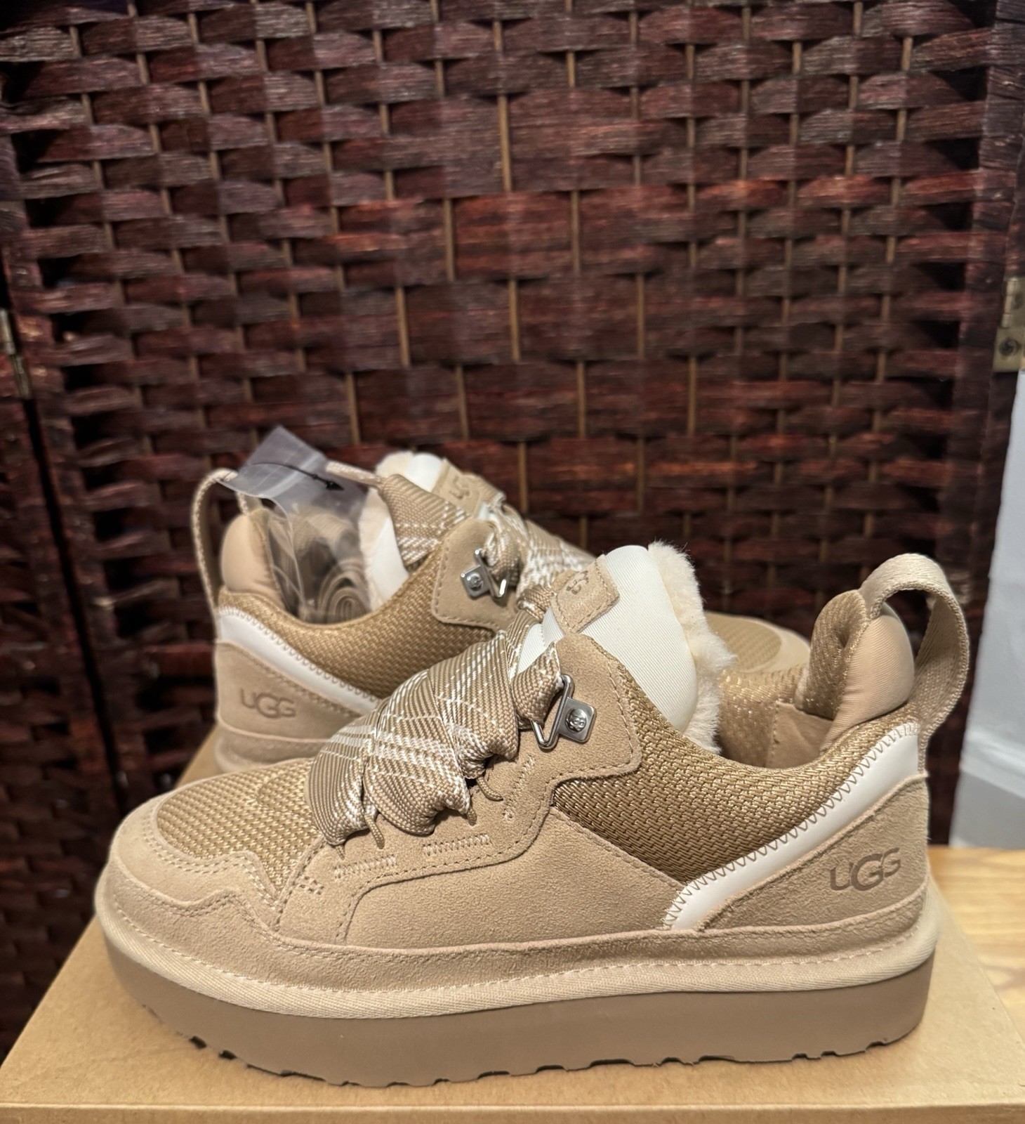 UGG Lowmel Sand Lace-up Sneaker Booties/Women’s Size 6